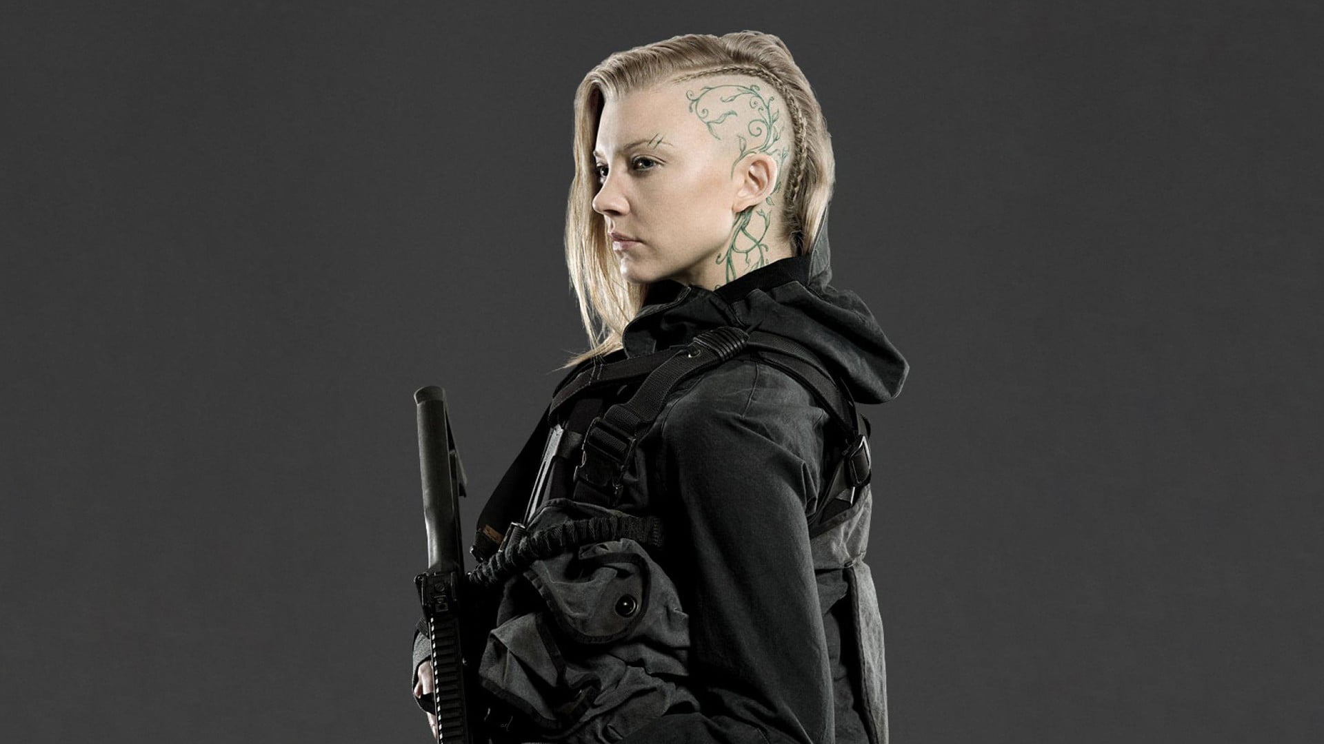 Hunger Games Natalie Dormer actress blonde shaved head