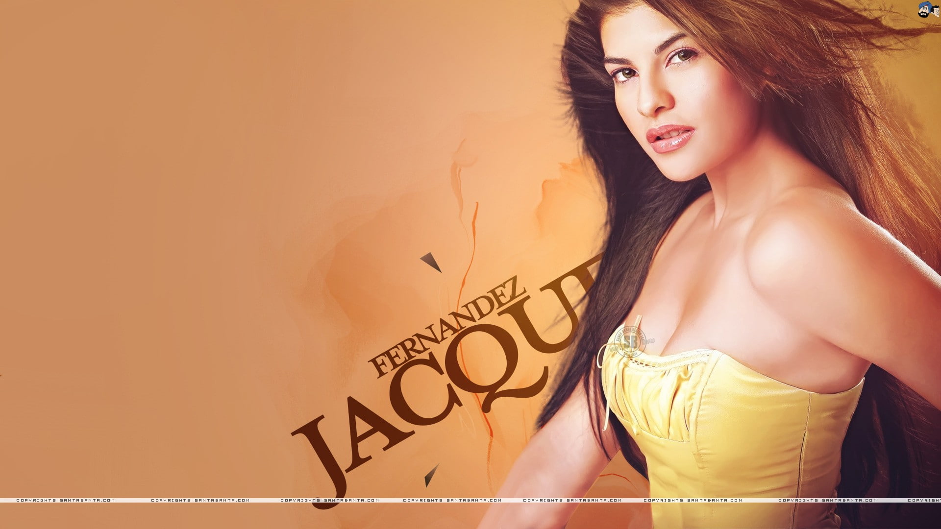 Jacqueline Fernandez actress brunette yellow dress sleeveless