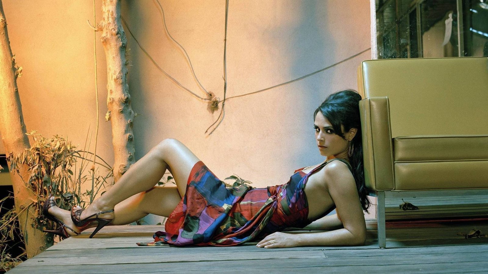 Jordana Brewster on the floor legs women high heels actress