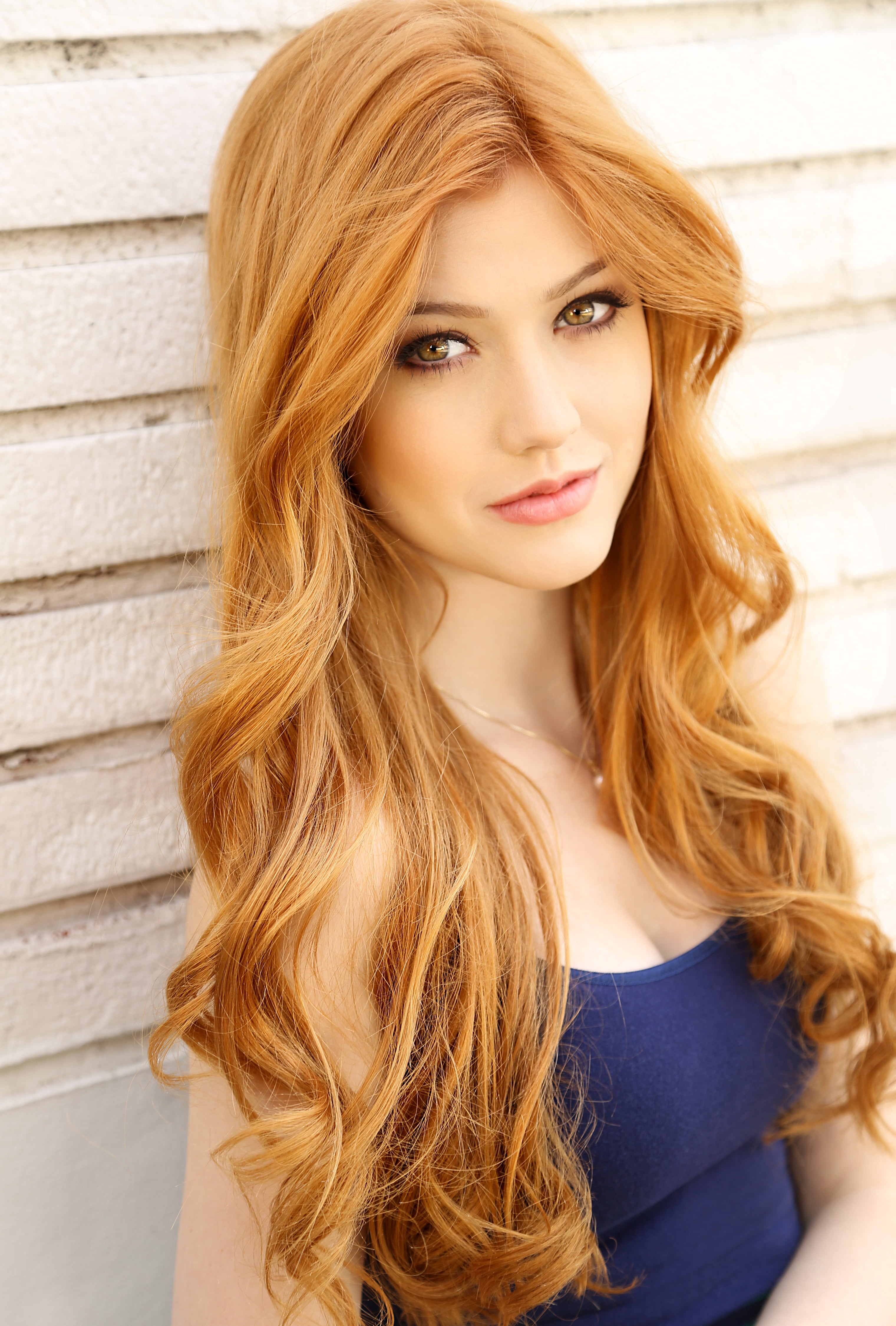 Katherine Mcnamara redhead looking at viewer actress long hair 2k
