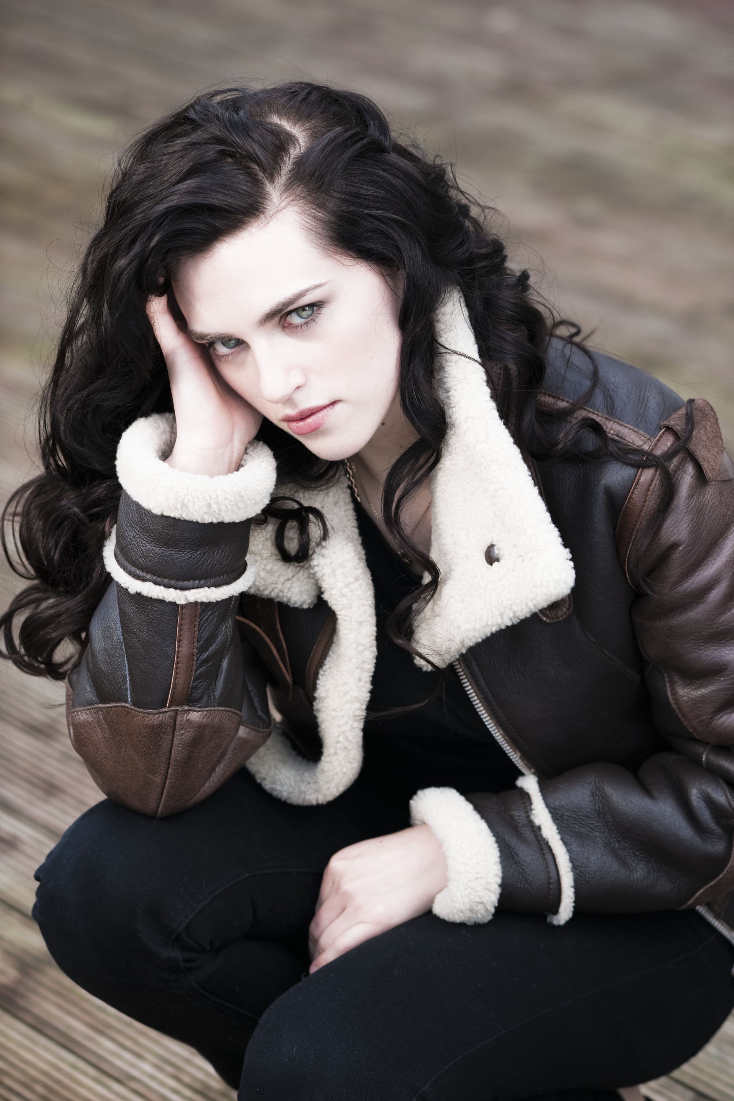 Katie McGrath women actress brunette long hair green eyes 2k
