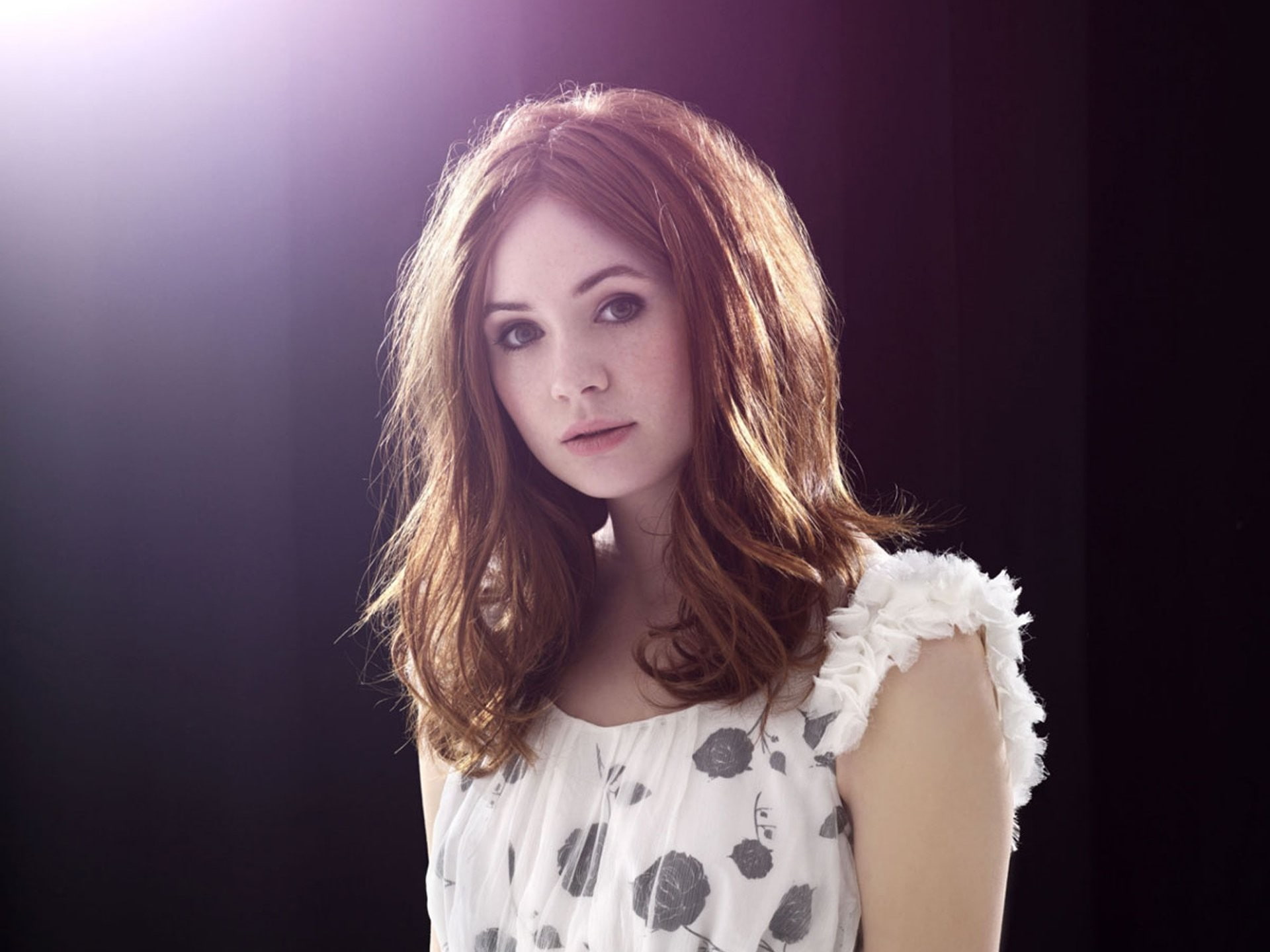 Karen Gillan actress portrait one person long hair hairstyle