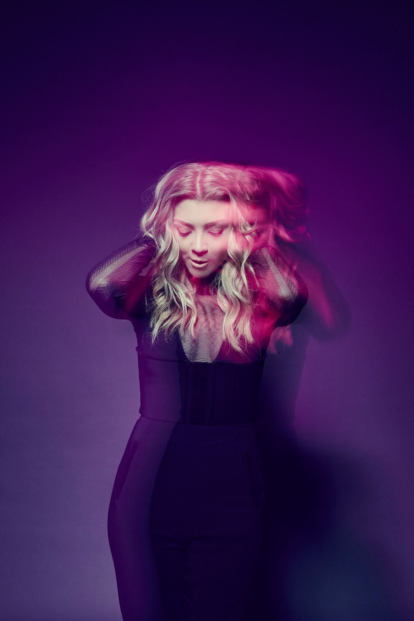 Natalie Dormer actress women black dress hair one person