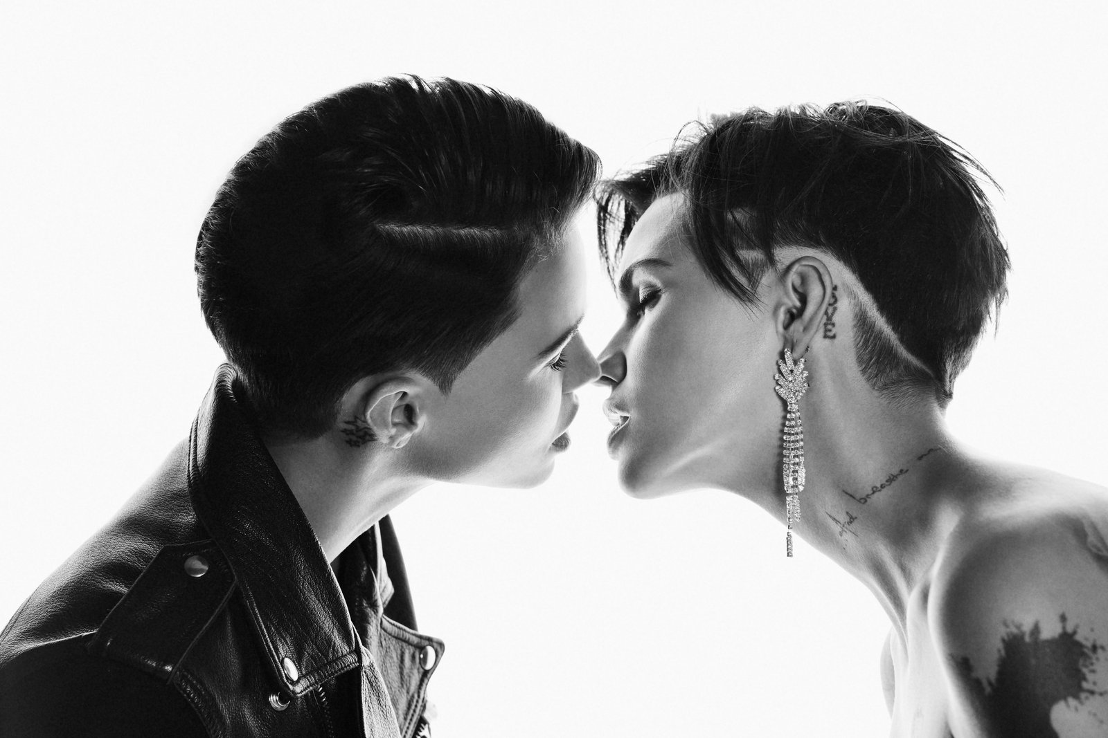 Ruby Rose Actress Monochrome Kiss 2k 4k