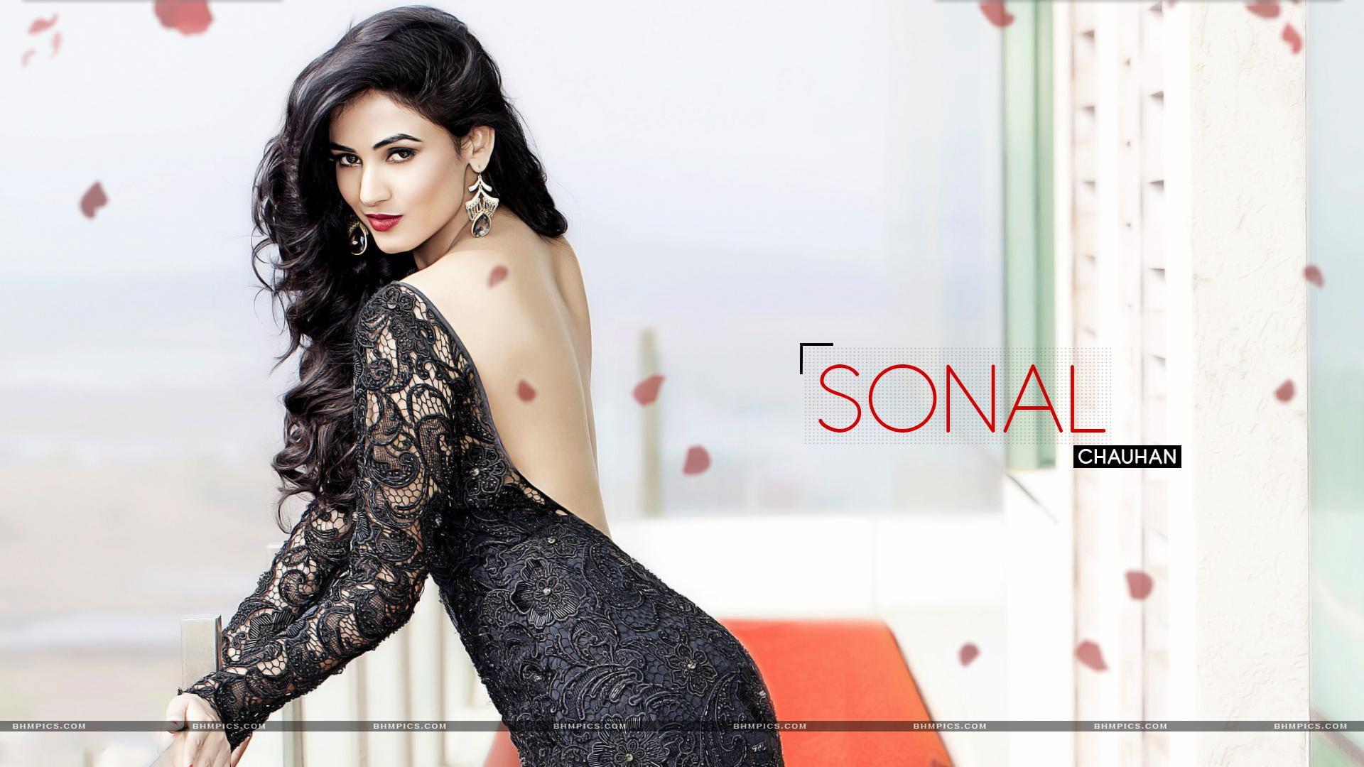 Sonal Chouhan In Black Dress female celebrities sonal chauhan