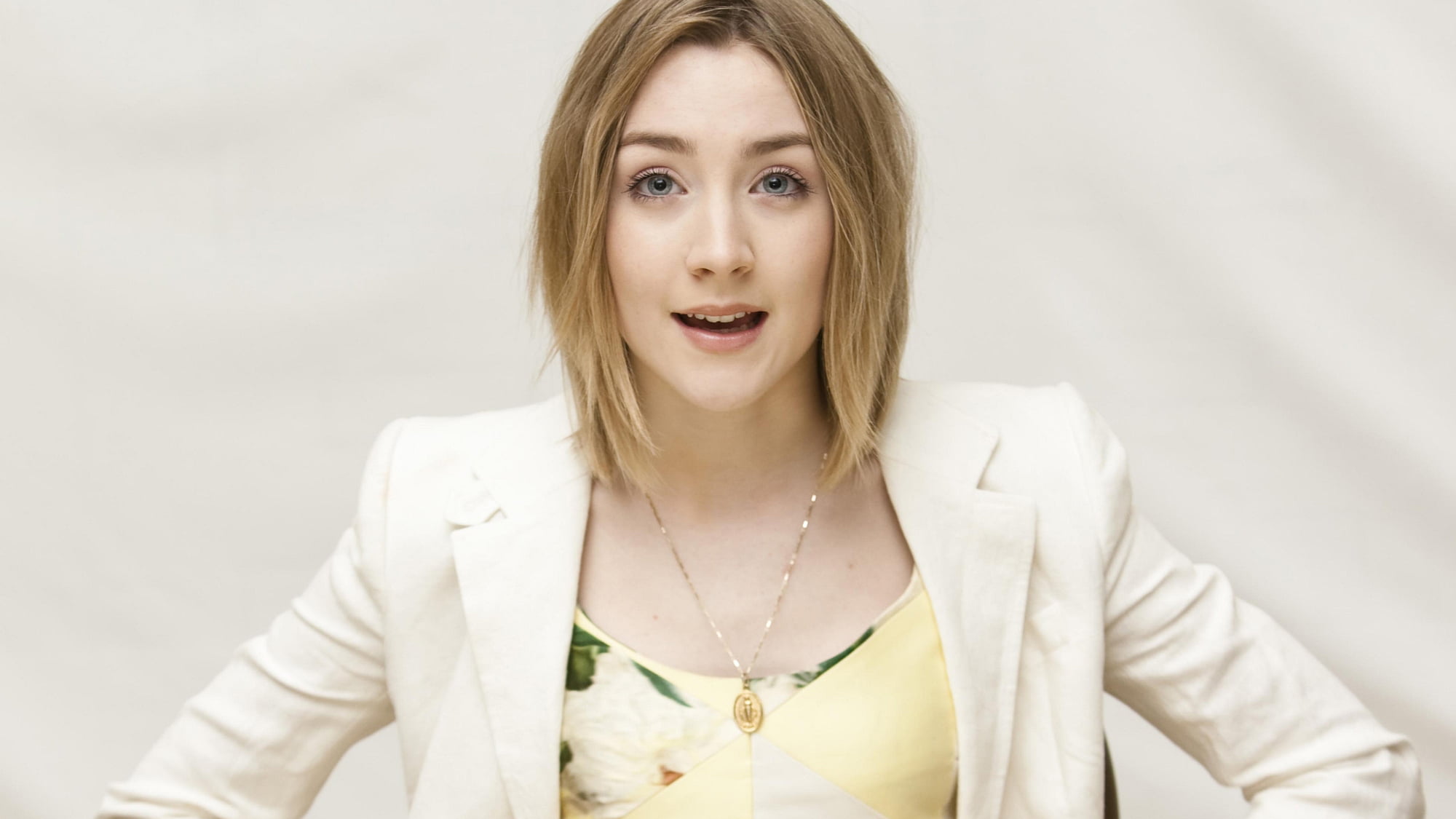 Saoirse Ronan actress women blue eyes one person portrait 2k