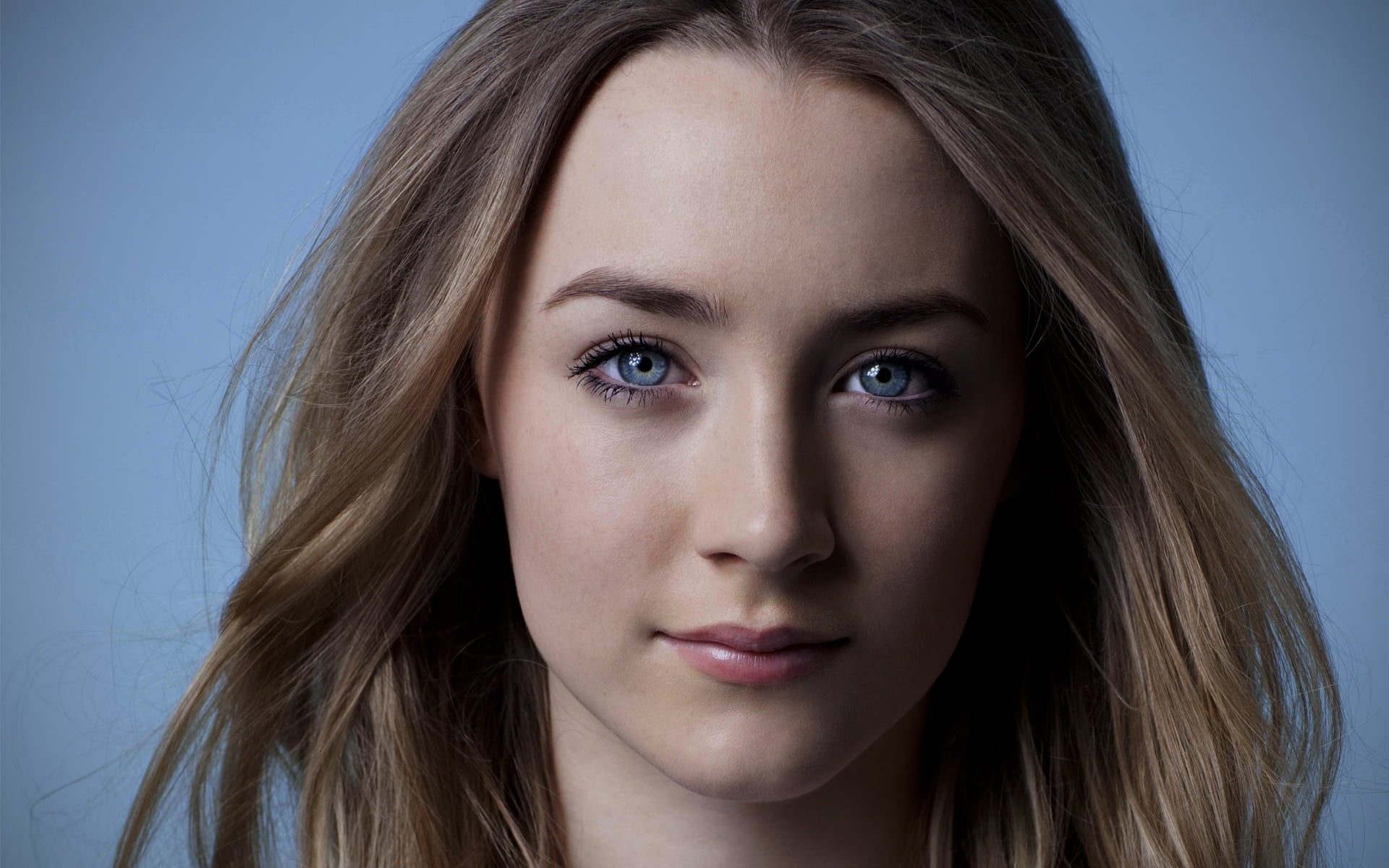 Saoirse Ronan women actress Irish blue eyes face