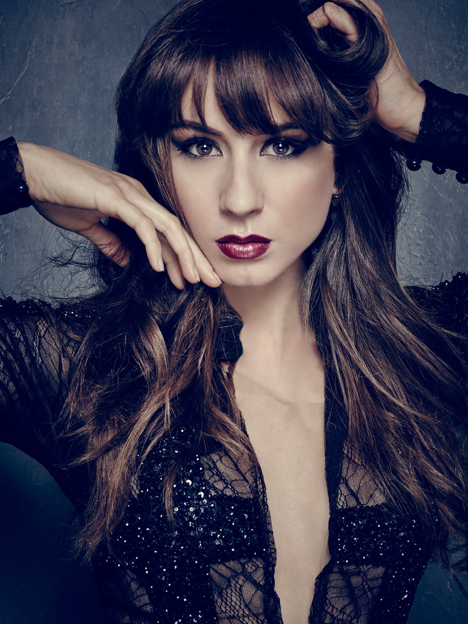 Troian Bellisario actress women portrait beauty looking at camera 2k
