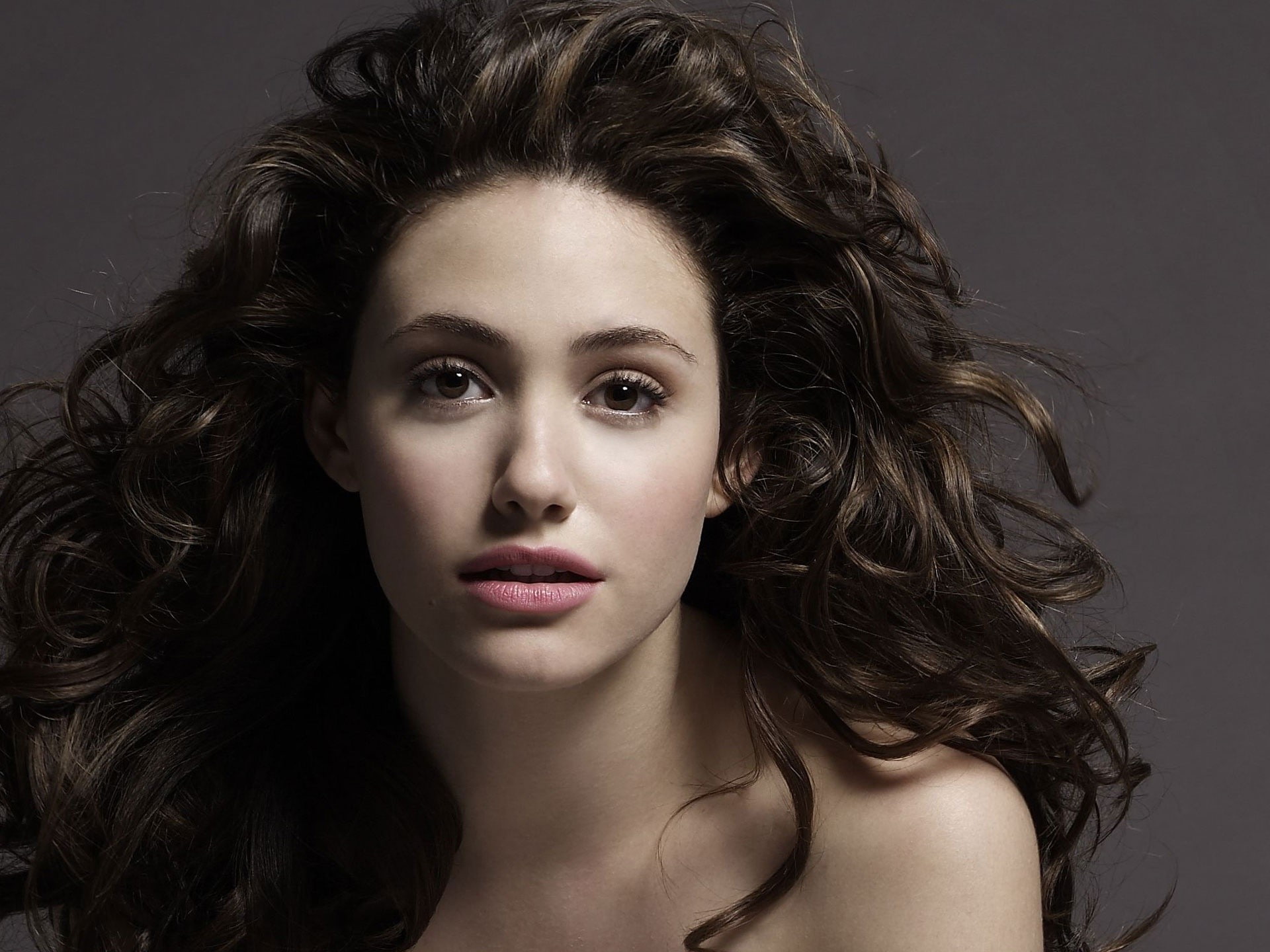 women Emmy Rossum actress celebrity brunette brown eyes