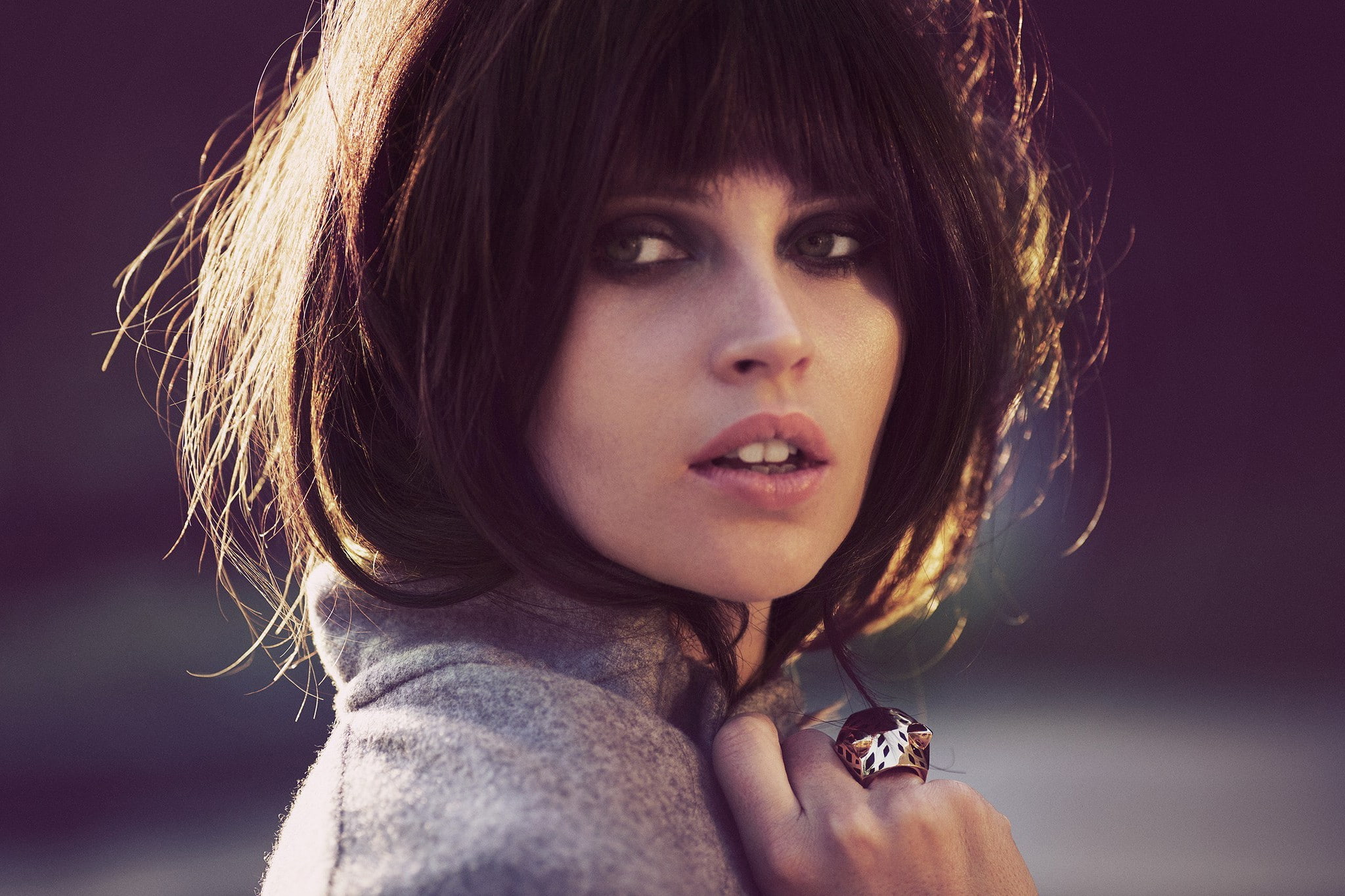 women guy aroch Felicity Jones brunette celebrity actress 2k