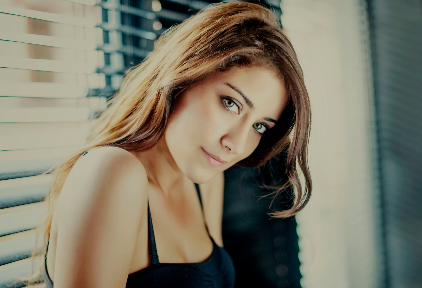 women's black spaghetti strap top Hazal Kaya brunette actress 2k 4k 5k