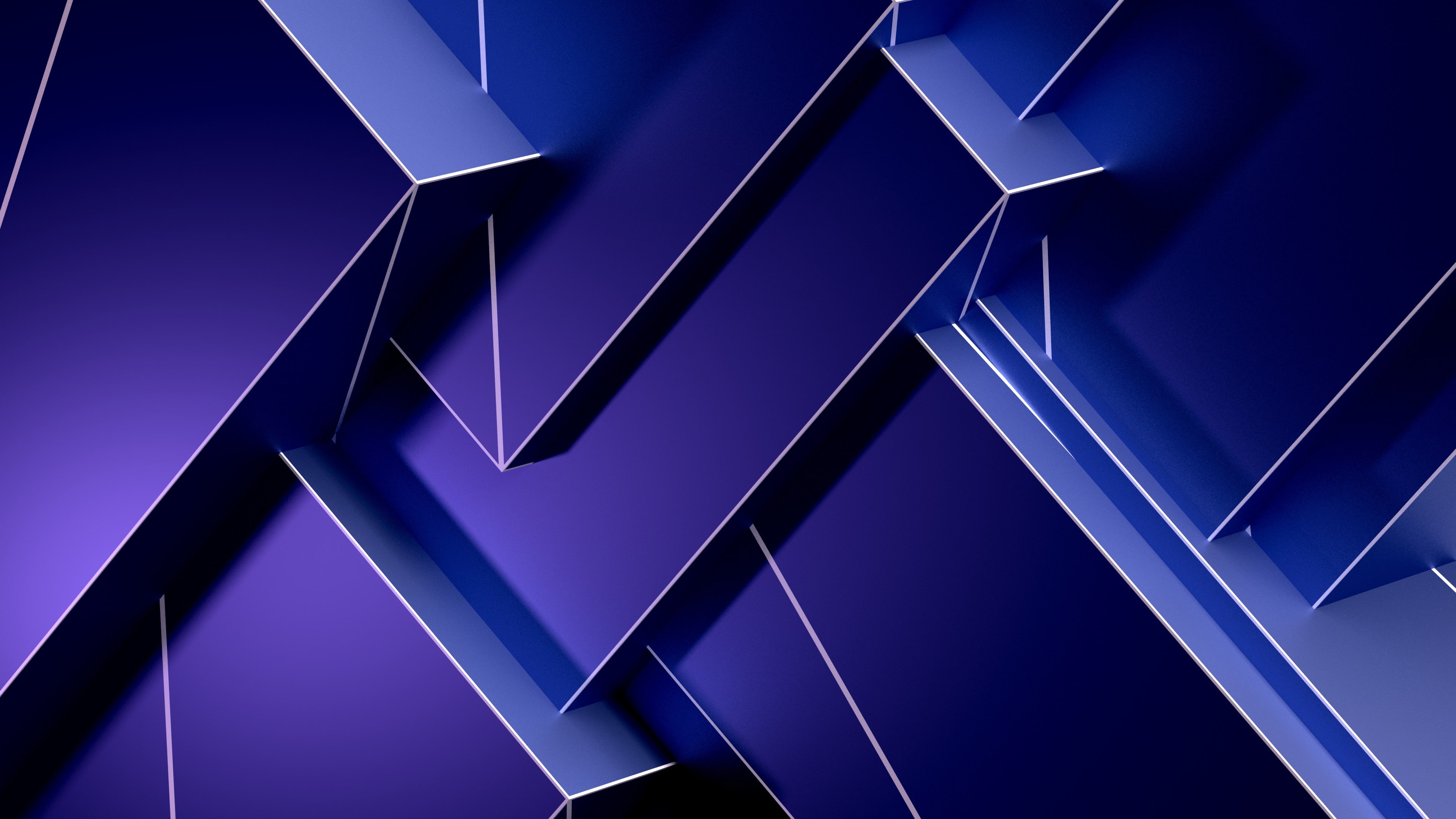 blue digital art purple geometry line pattern abstract 2k 4k