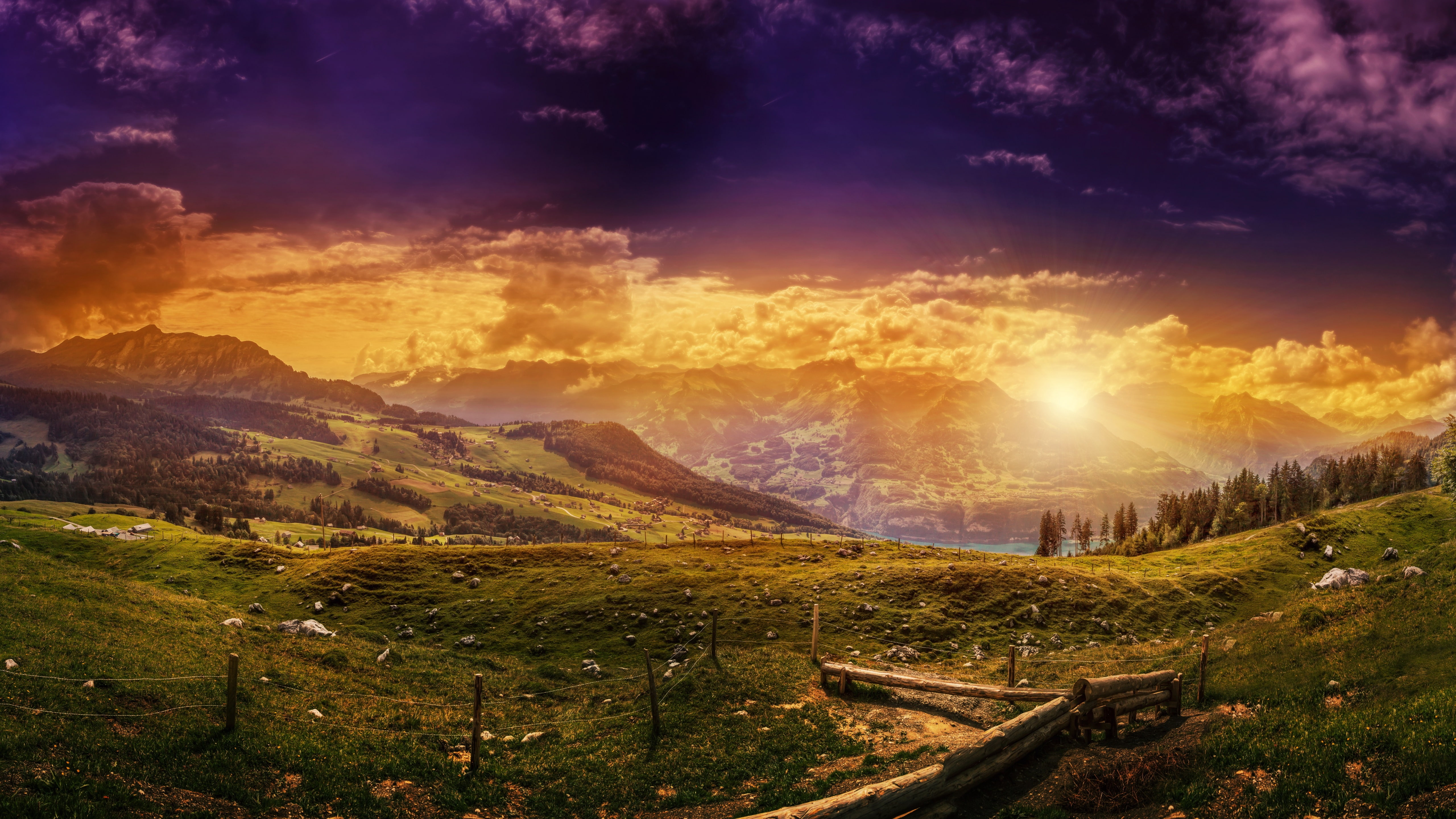 uhd sky nature swiss alps countryside switzerland sunlight 2k 4k 5k