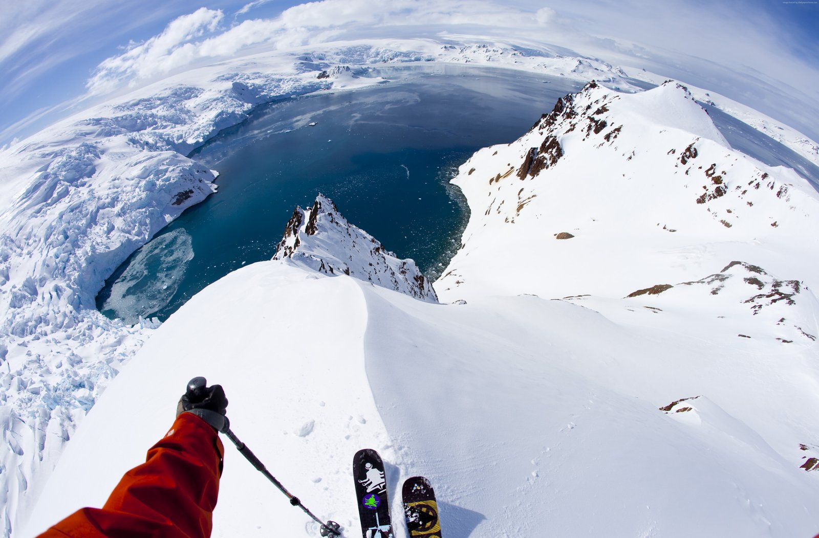 skiing Antarctica travel snow extreme tourism 2k 4k 5k