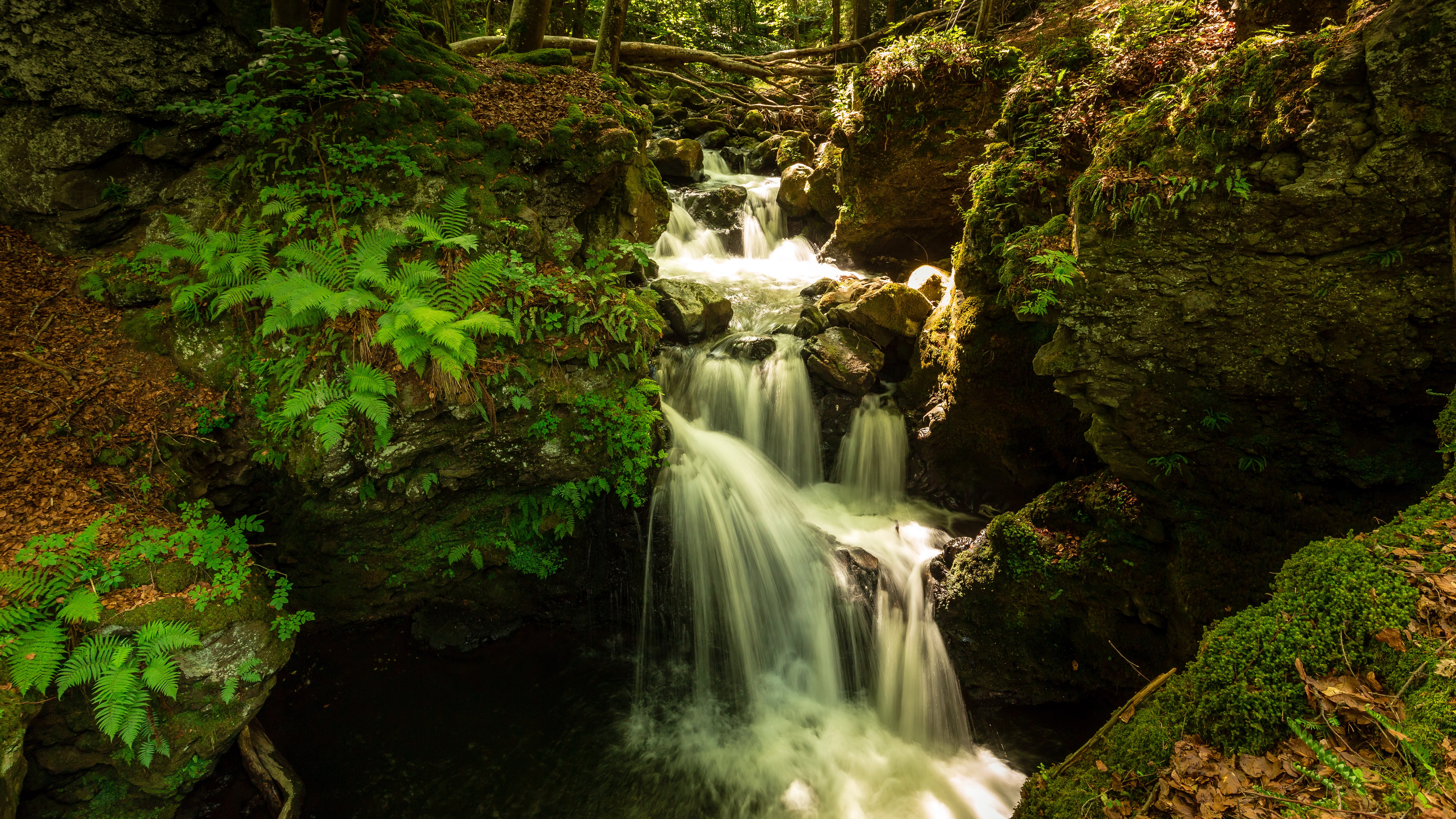 hd nature waterfall scenics flowing water beauty in 2k 4k 5k 8k