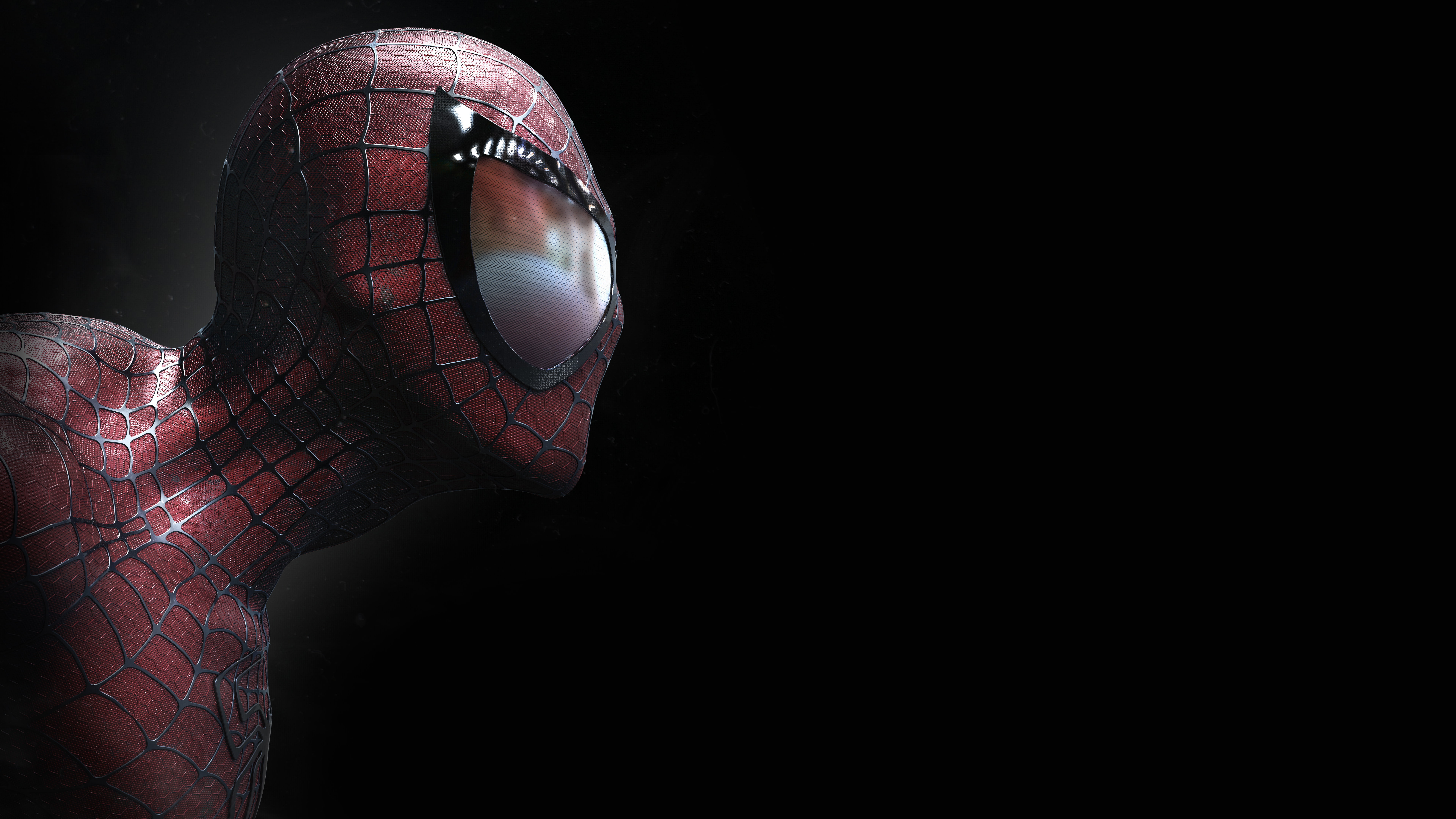 CGI Dark background Spider Man Black 2k 4k 5k 8k