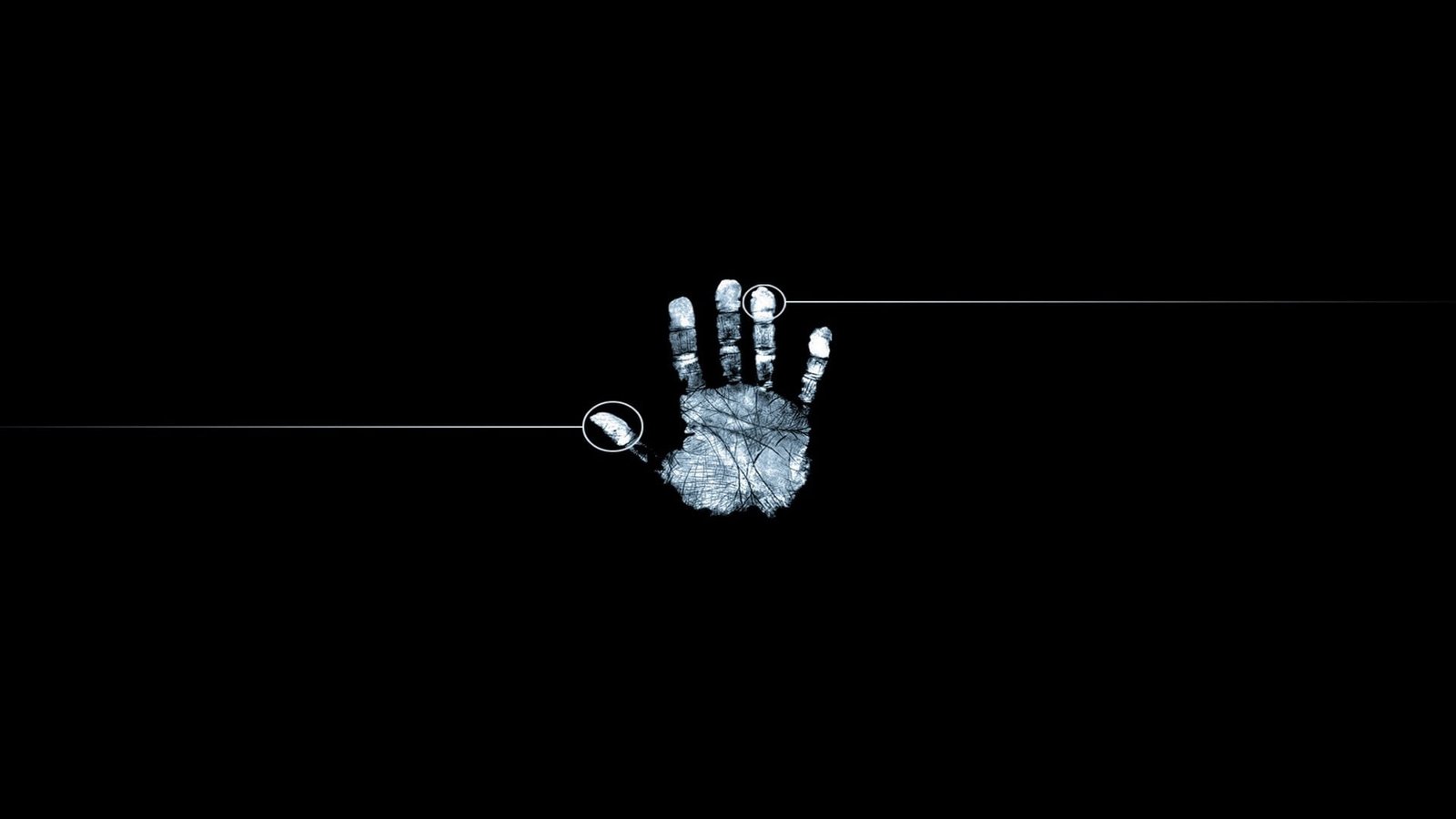 minimalism black background fingerprints white abstract 2k