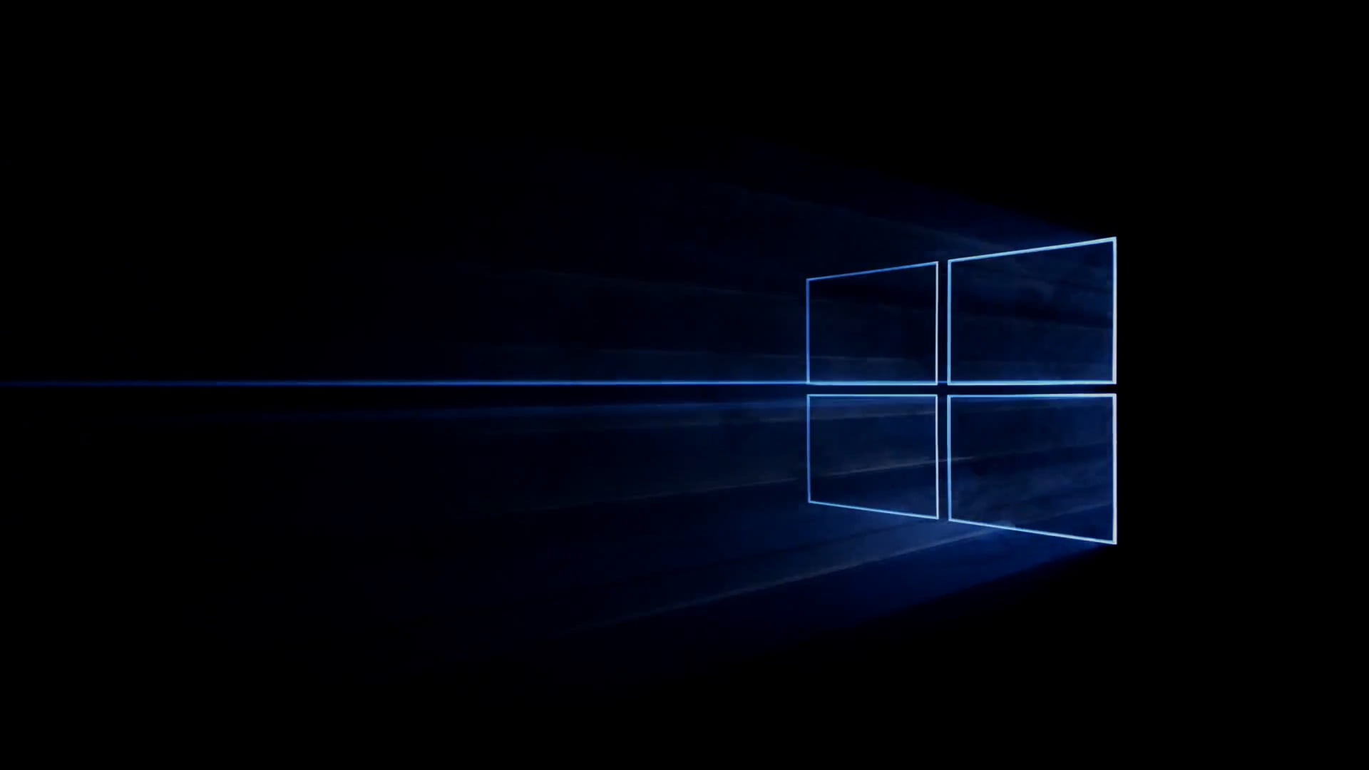 blue wallpaper Windows 10 Microsoft reflection no people 2k