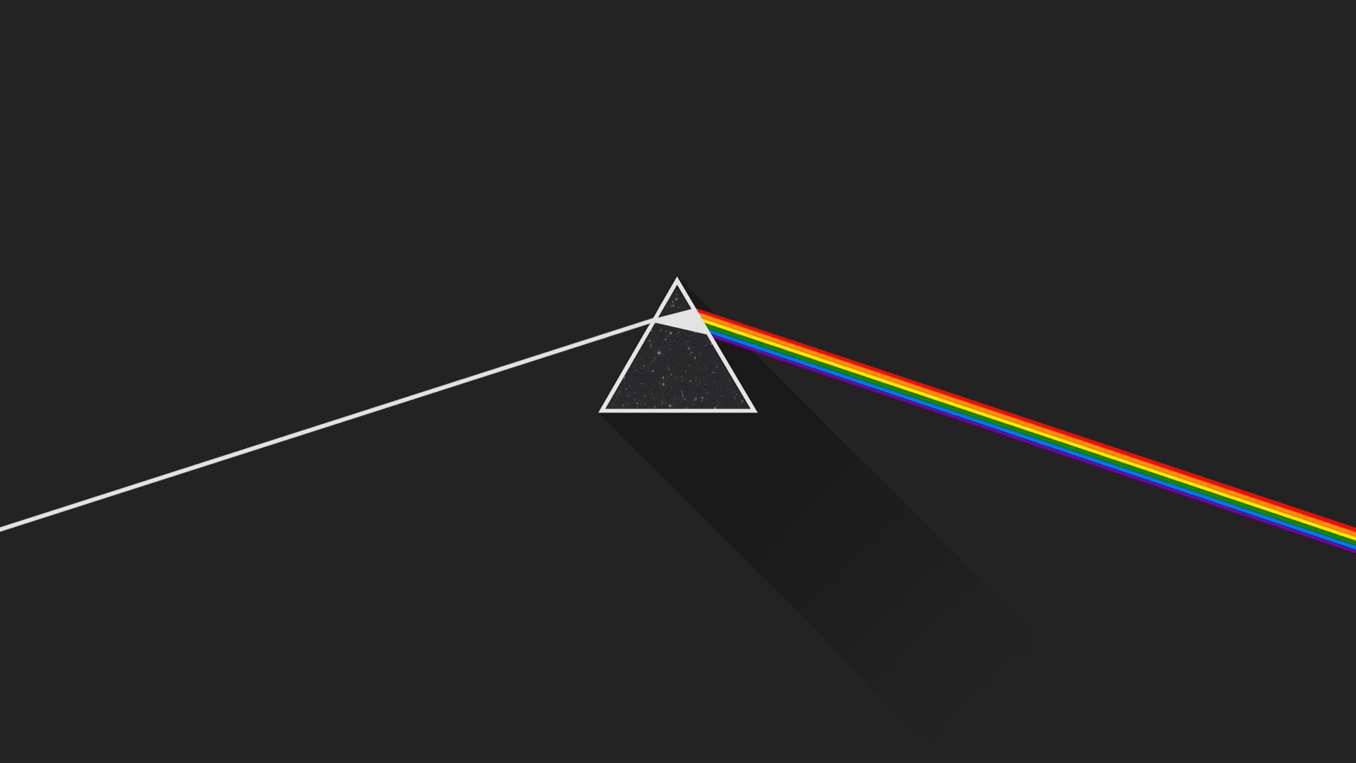 Pink Floyd The Dark Side of Moon triangle shape multi colored 2k