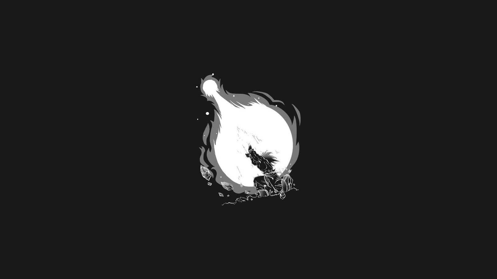 untitled Dragon Ball Son Goku Z dark copy space 2k