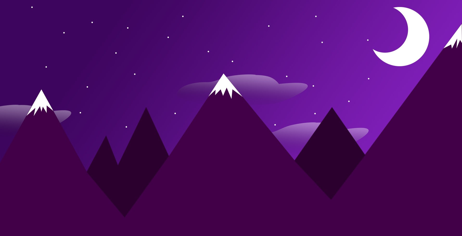 night nature Moon minimalism purple shape triangle 2k