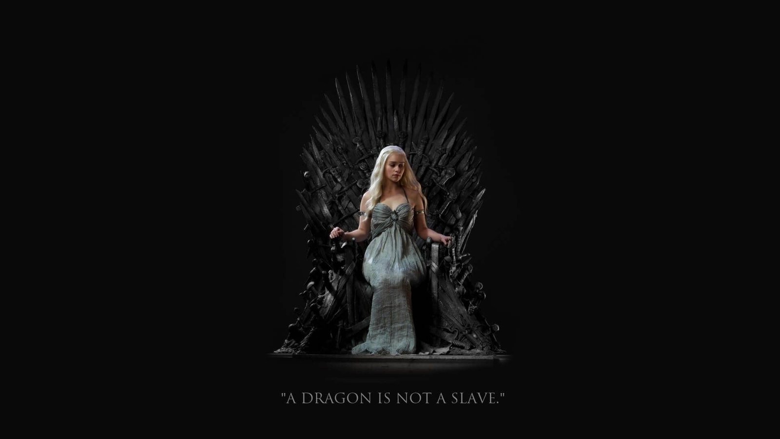 women's gray sleeveless dress Daenerys Targaryen Emilia Clarke 2k