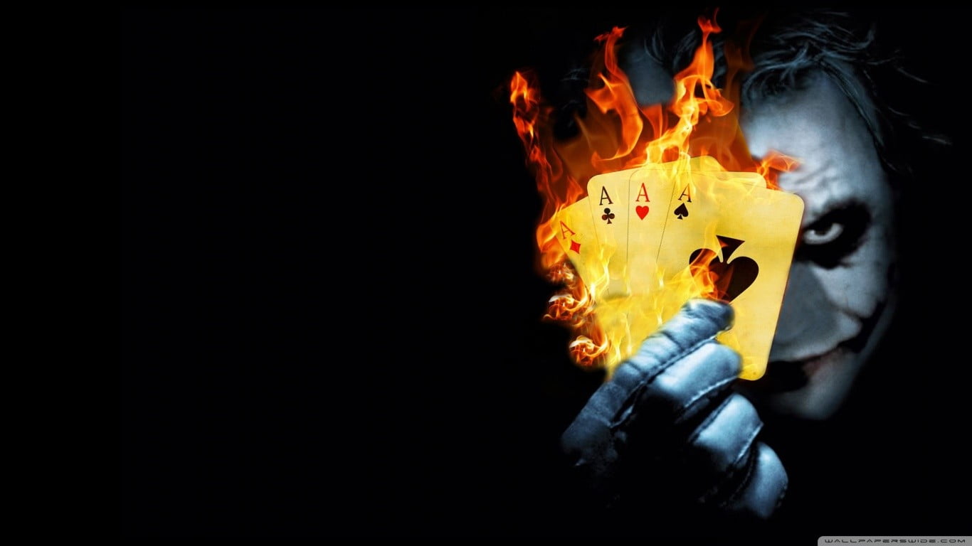 The Joker Ace of Spades movies Dark Knight cards gloves