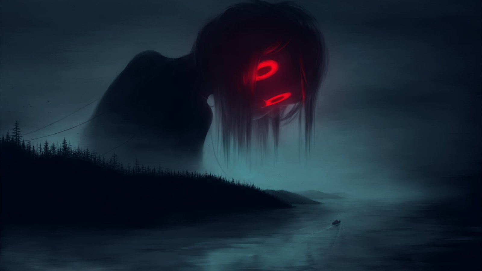 Attack of Titans illustration woman with red eye 2k