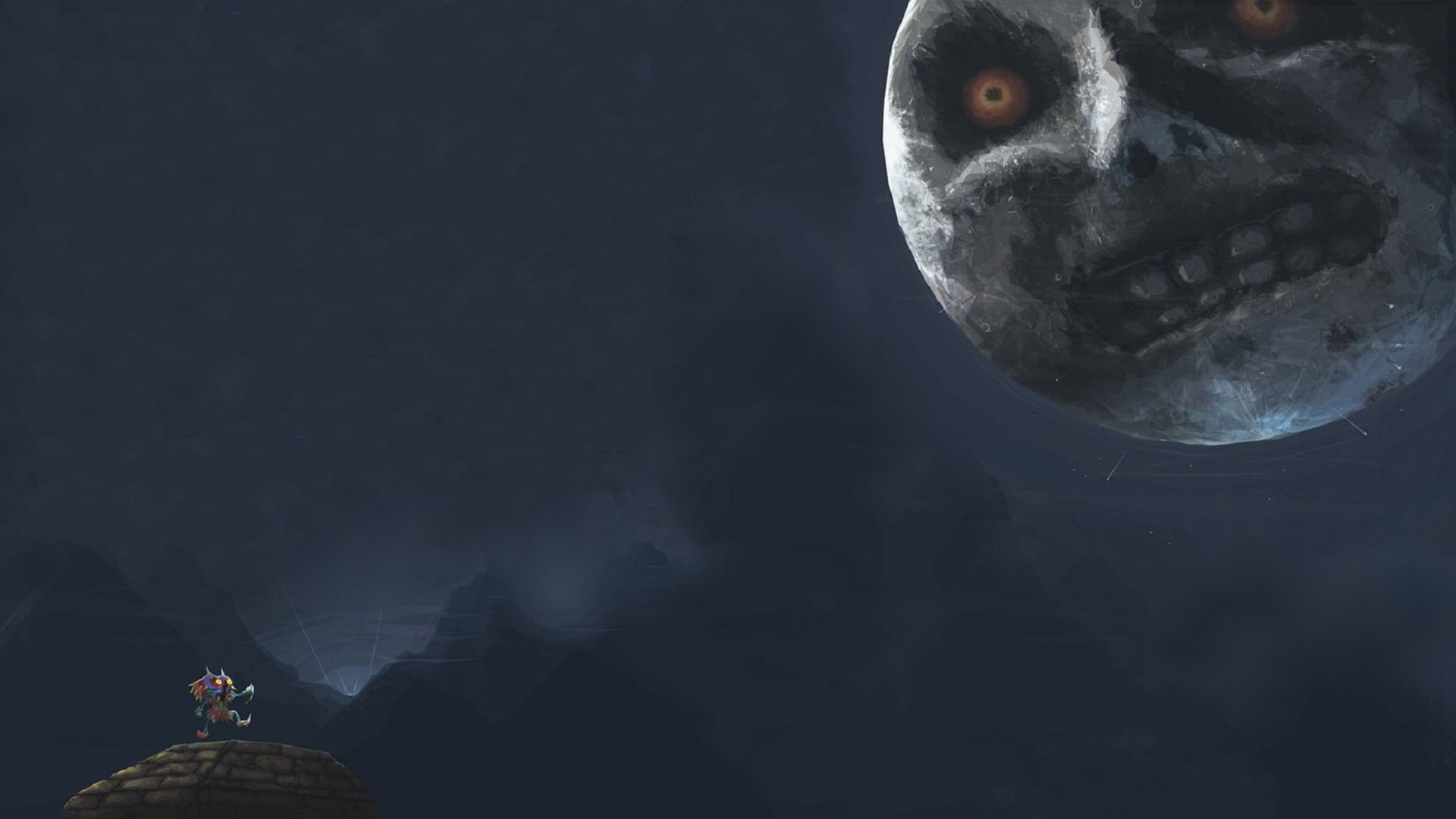 animated moon digital wallpaper The Legend of Zelda Majora's Mask 2k