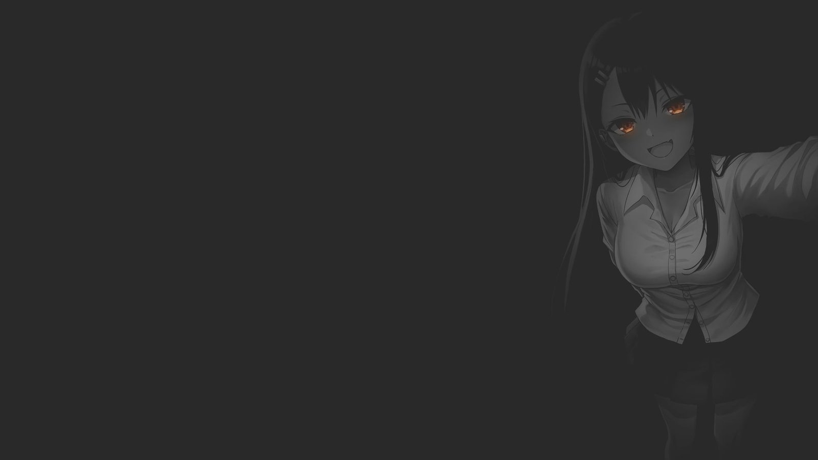 anime manga girls ahegao fan art minimalism monochrome 2k