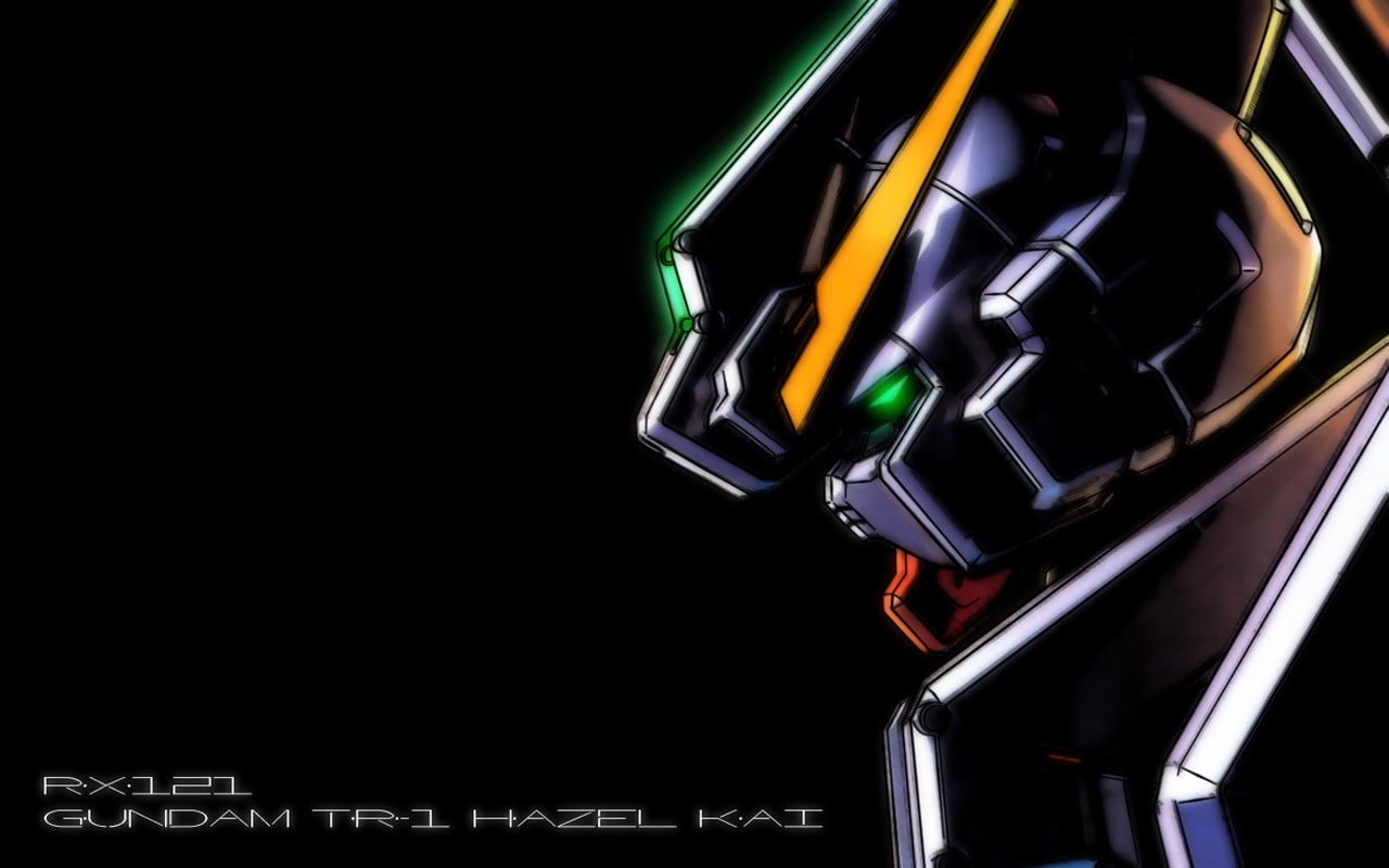 anime Mobile Suit Gundam 00 black background technology