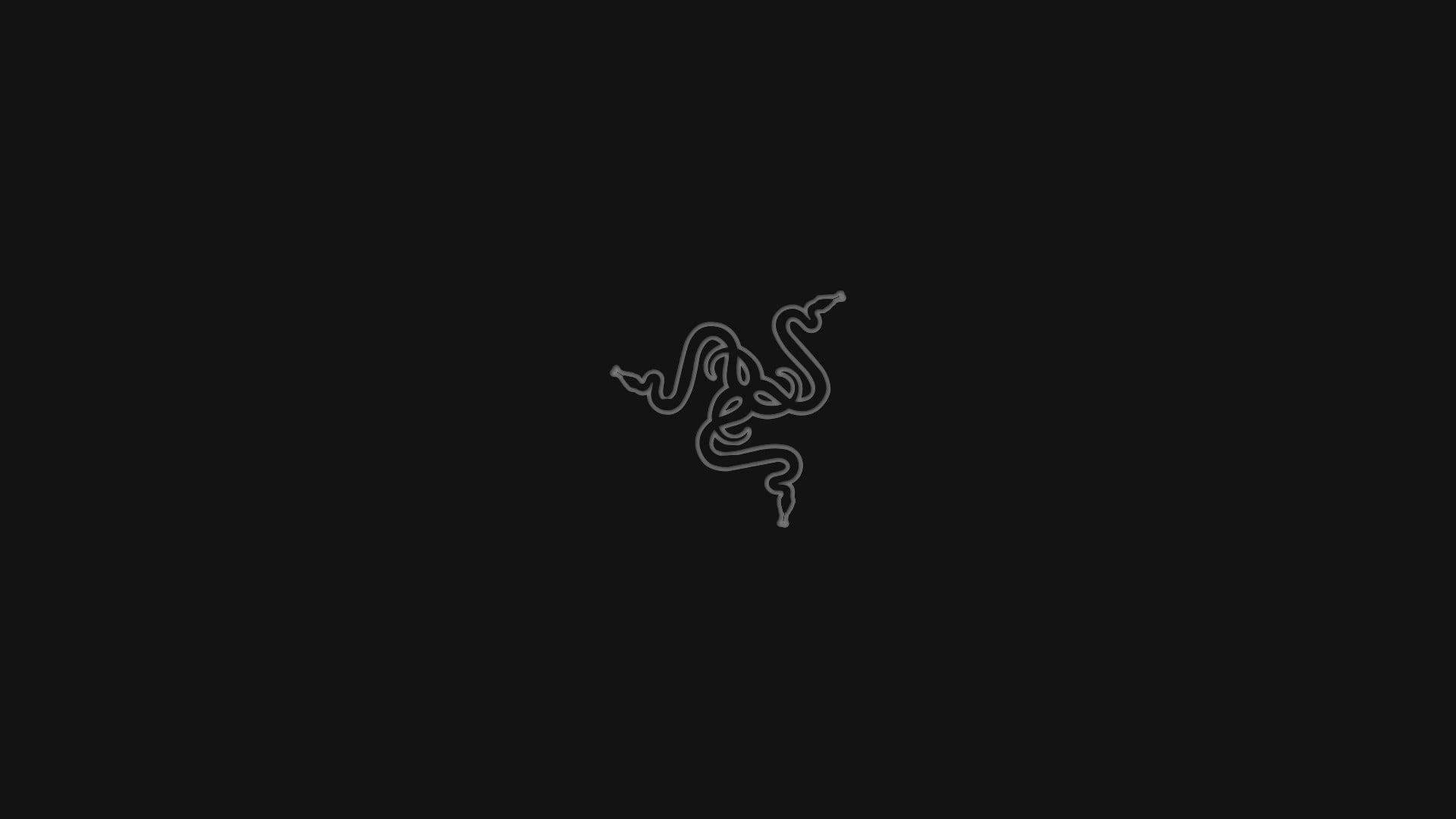 black Razer logo dark minimalism copy space background 2k
