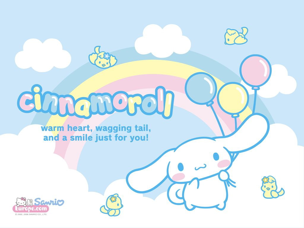 Cinnamoroll rainbow and the Rainbow Anime Hello Kitty HD Art