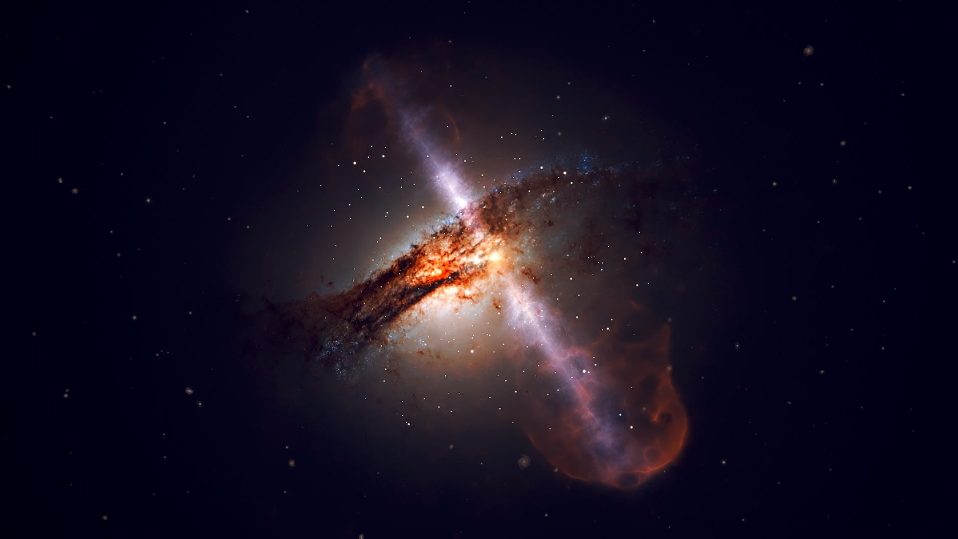 galaxy digital wallpaper supermassive black hole art 2k