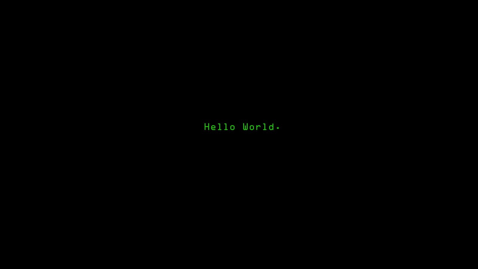 Hello World text minimalism code quote digital art abstract 2k