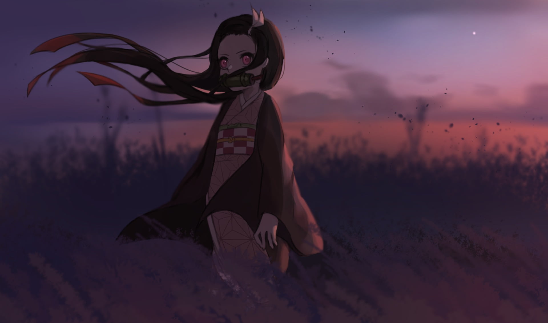 Kimetsu no Yaiba anime girls Kamado Nezuko demon girl 2k