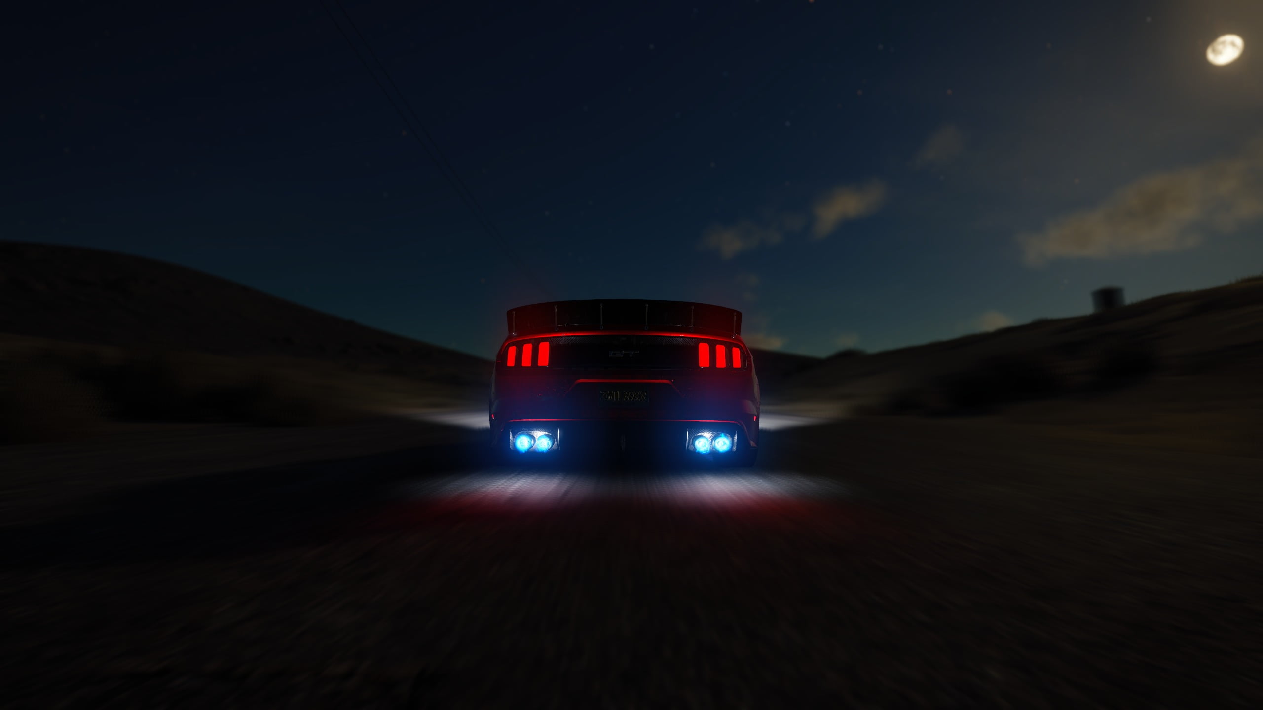 untitled Ford Mustang GT The Crew car nitro night sky illuminated 2k