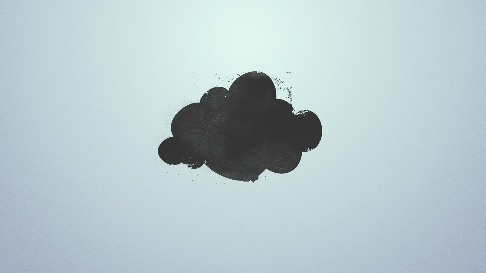 black cloud illustration minimalism clouds artwork simple background 2k