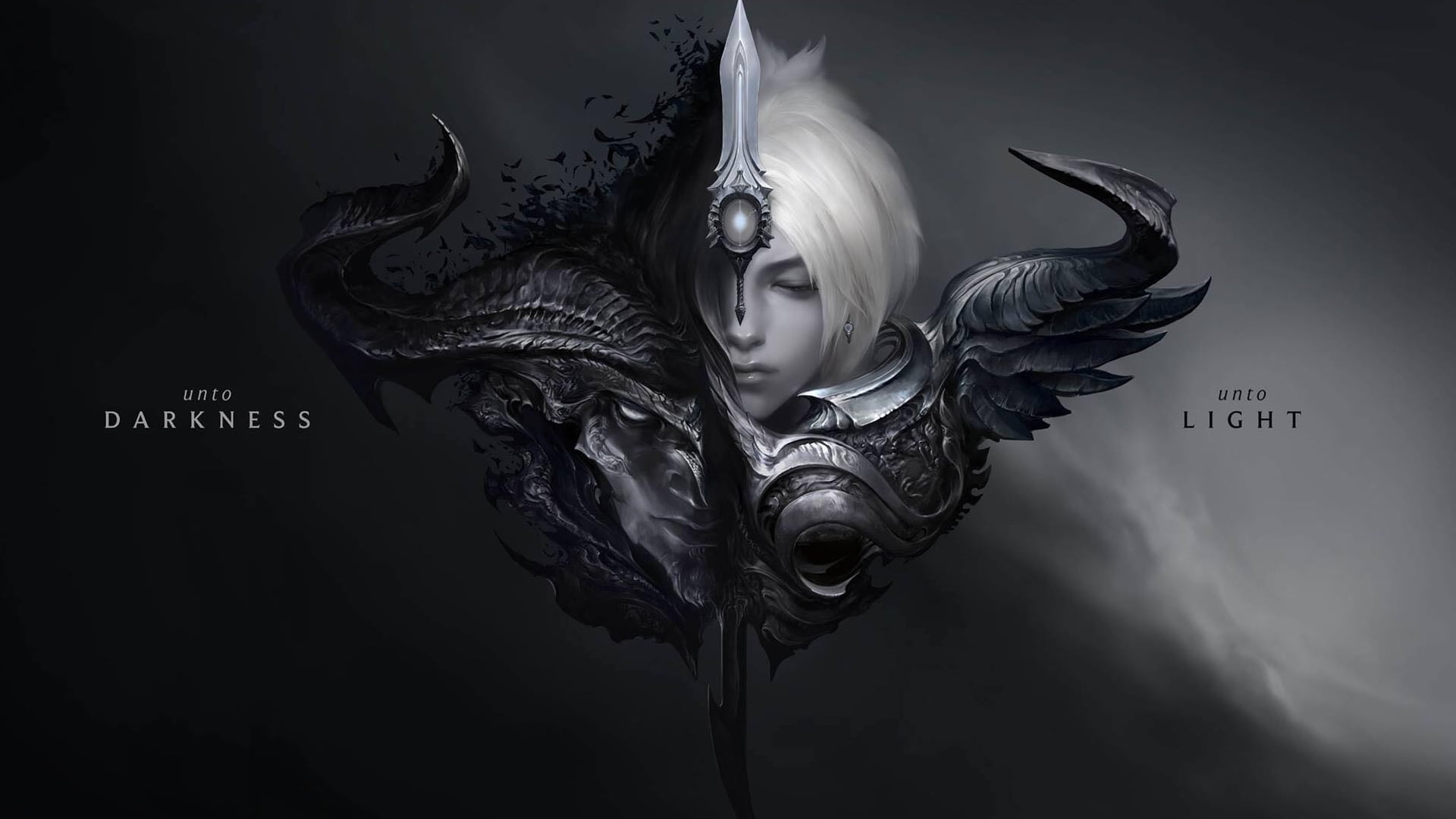 Darkness and Light character wallpaper Riven League of Legends 2k