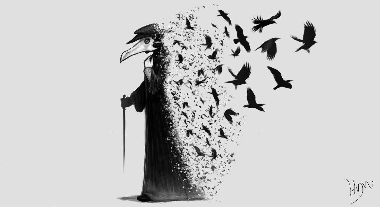 fictional character holding cane illustration Plague plague doctors 2k