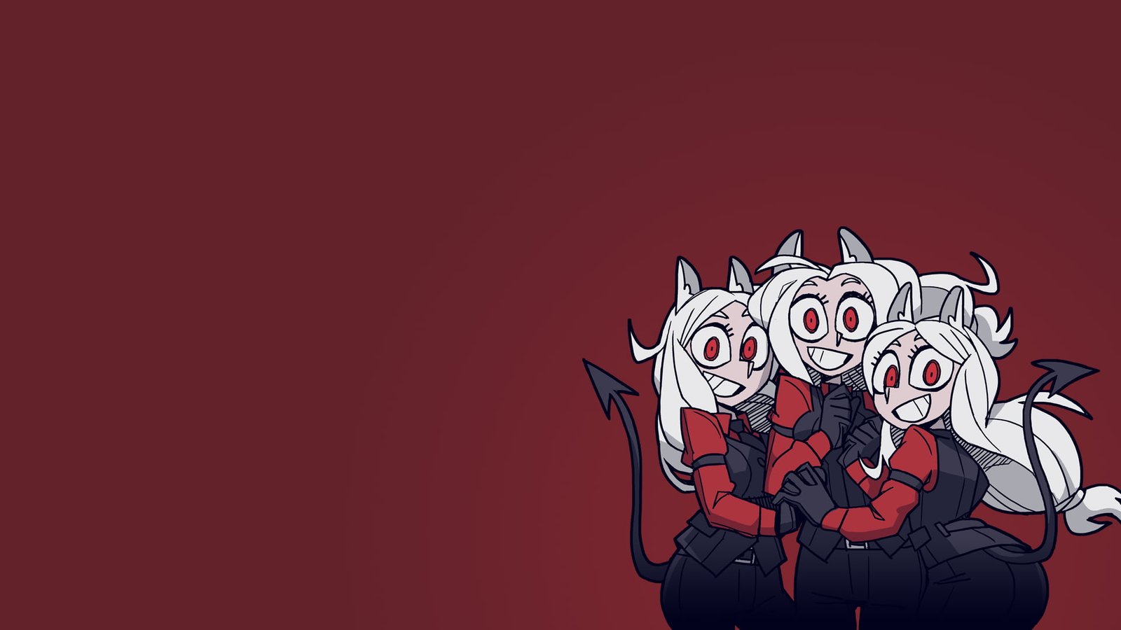 Helltaker demon girl girls simple background tail 2k