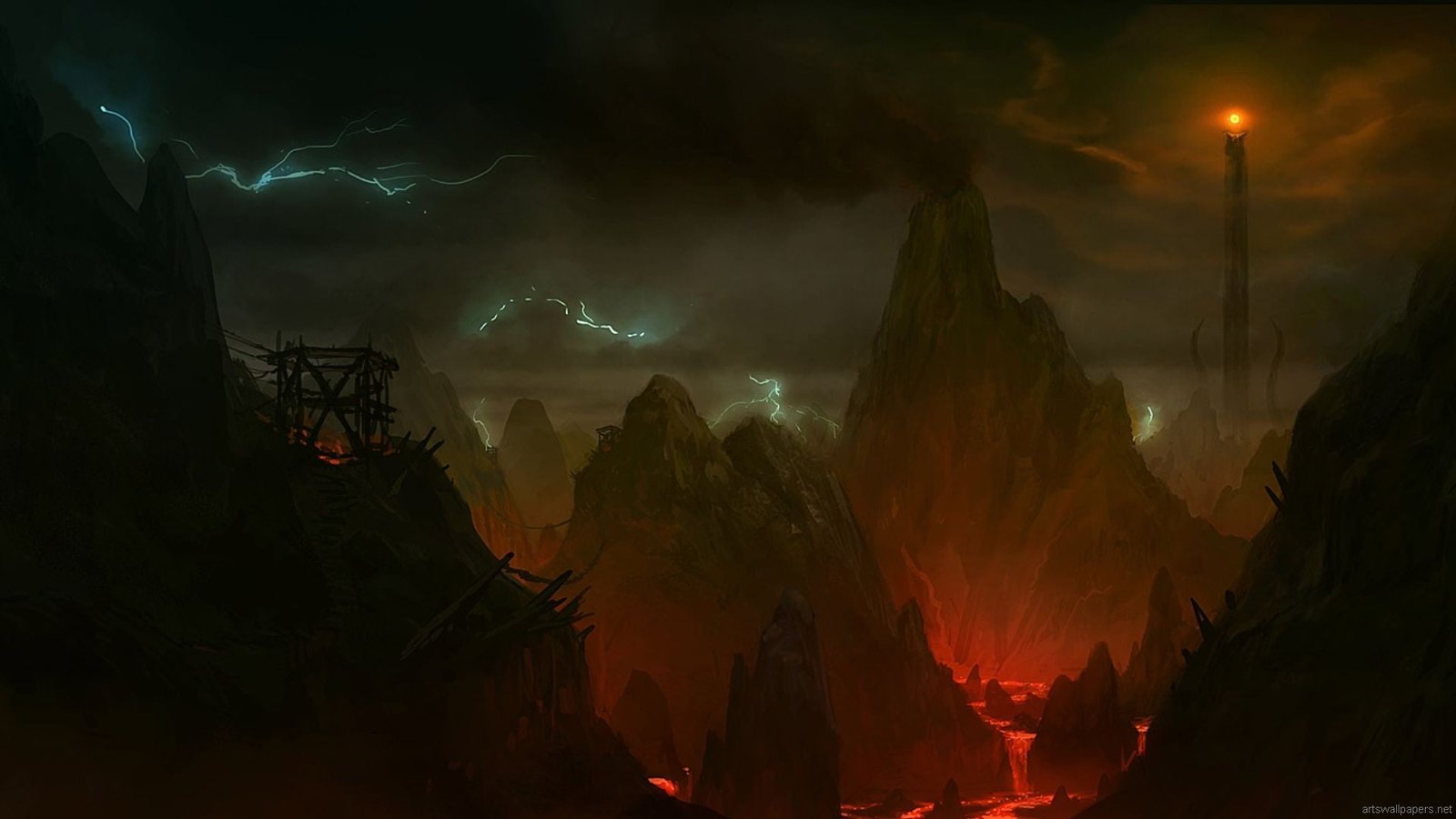 Lord of The Rings digital wallpaper the Mordor 2k