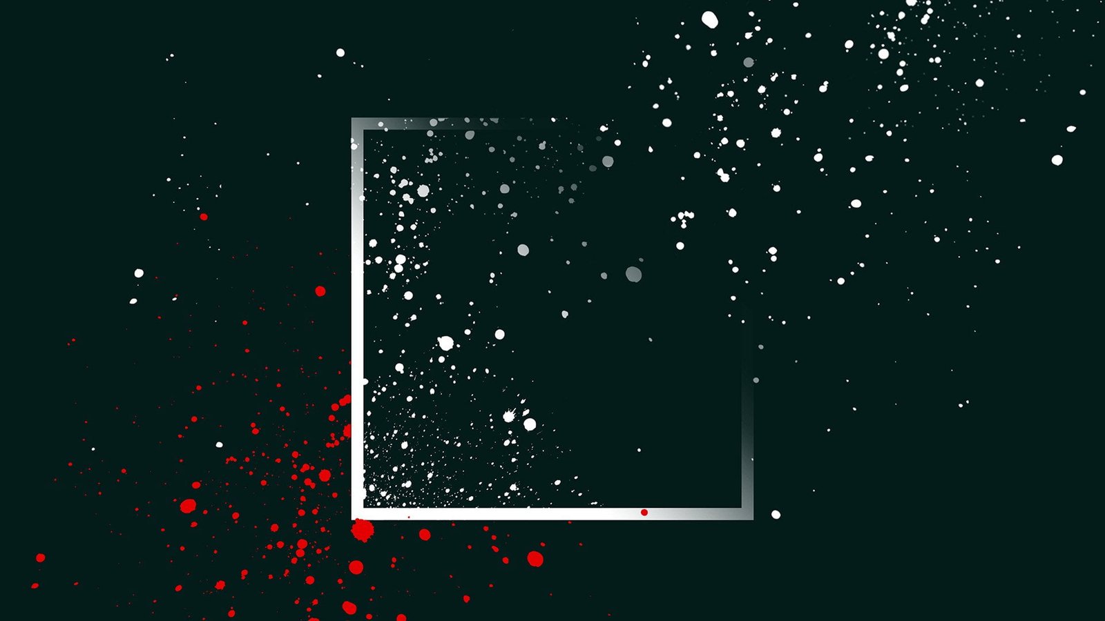 silver frame border black white and red artwork abstract 2k