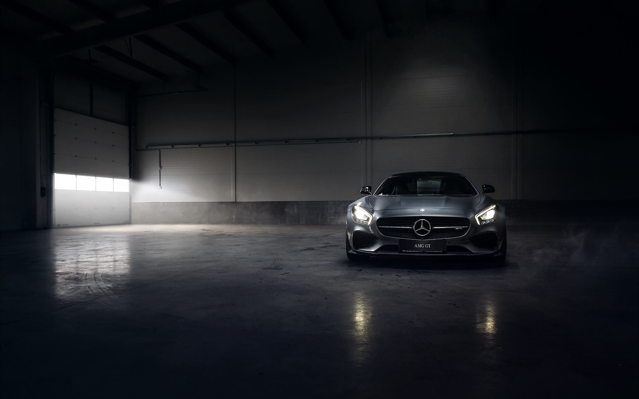 silver Mercedes Benz GTS AMG GT car SL 65 2k