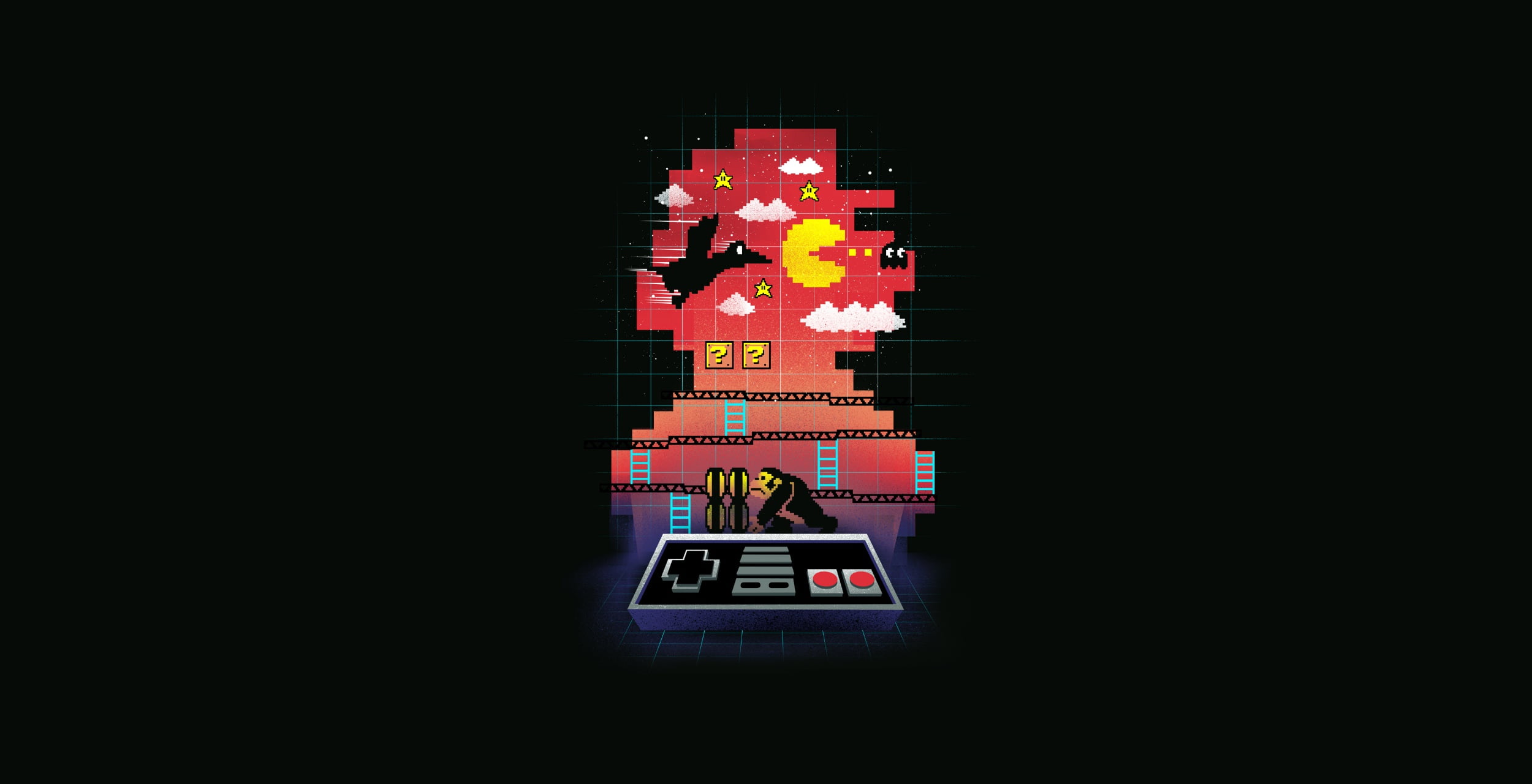 simple background video games retro Video Game Art 2k