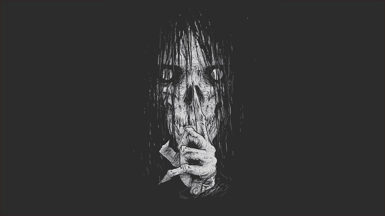 skeleton digital wallpaper art artwork simple background 2k