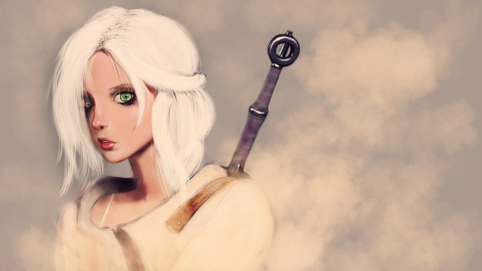 The Witcher Ciri Cirilla Fiona Elen Riannon women white hair 2k