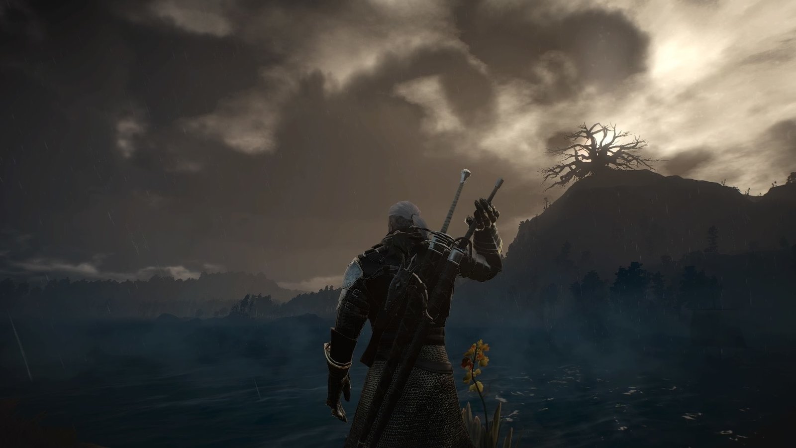 The Witcher 3 Wild Hunt Dark Geralt of Rivia 2k