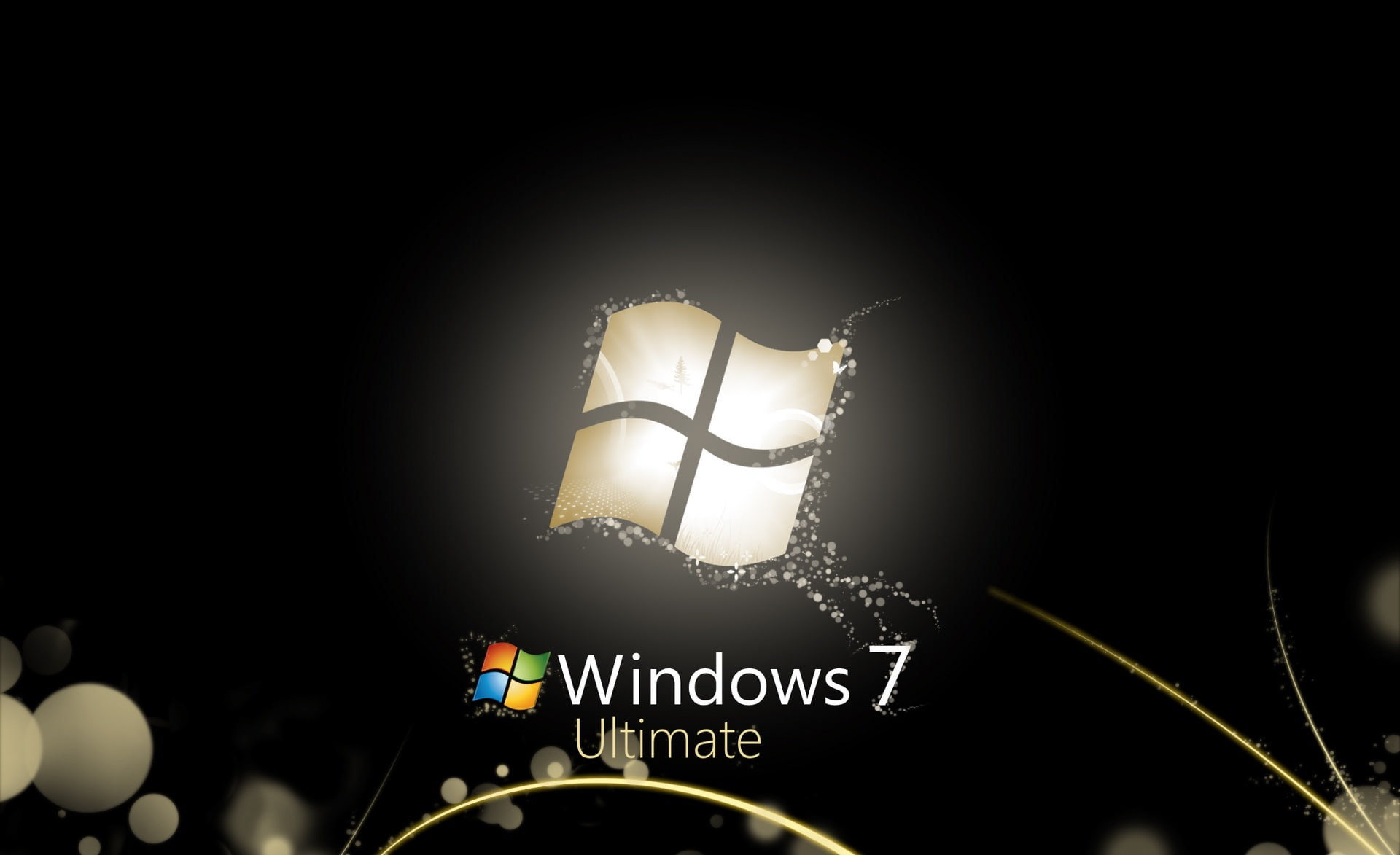 Windows 7 Ultimate Bright Black wallpaper 2k