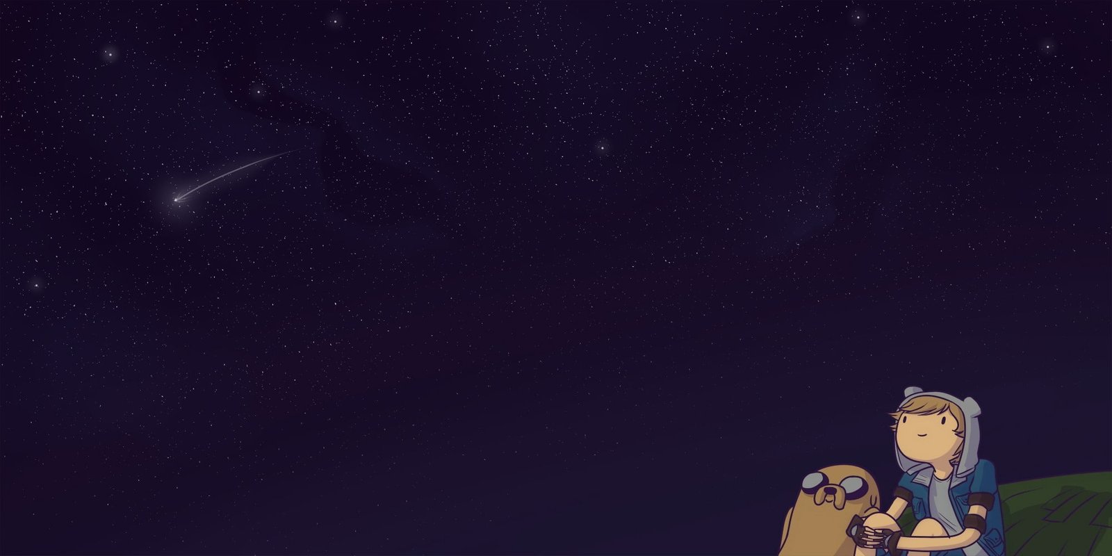 Adventure Time Finn the Human Jake Dog star space 2k